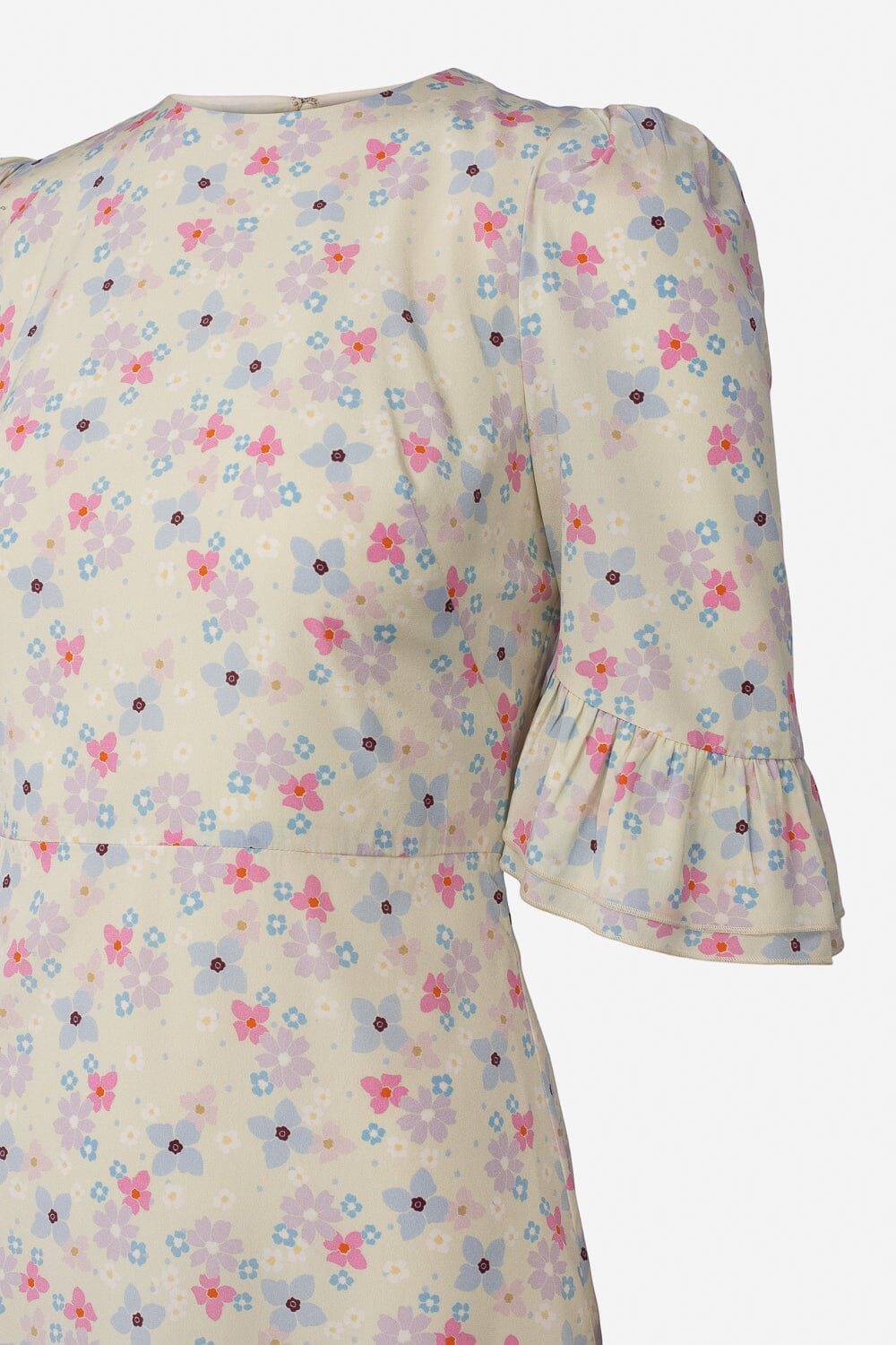 Pia Tjelta Grace Short Silk Marguerite Mint Kjole
