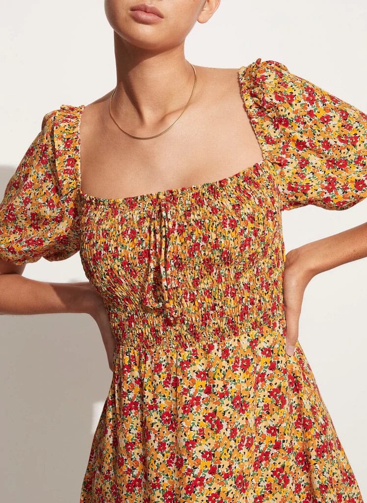 Faithfull The Brand El Carro Mini Dress La Gomera Floral Print Kjole