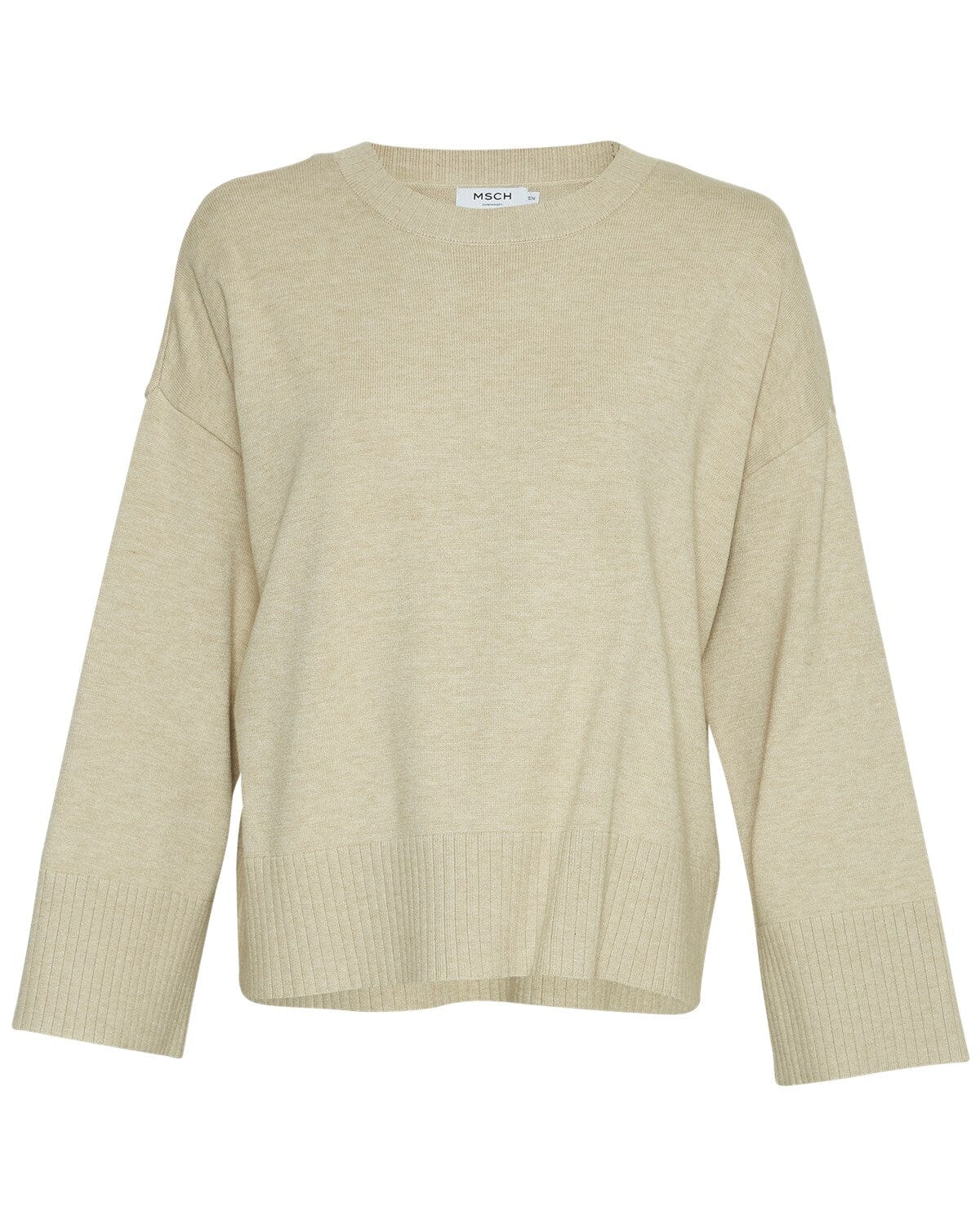 Moss Copenhagen Odanna Rachelle Pullover Oatmeal Melange Genser