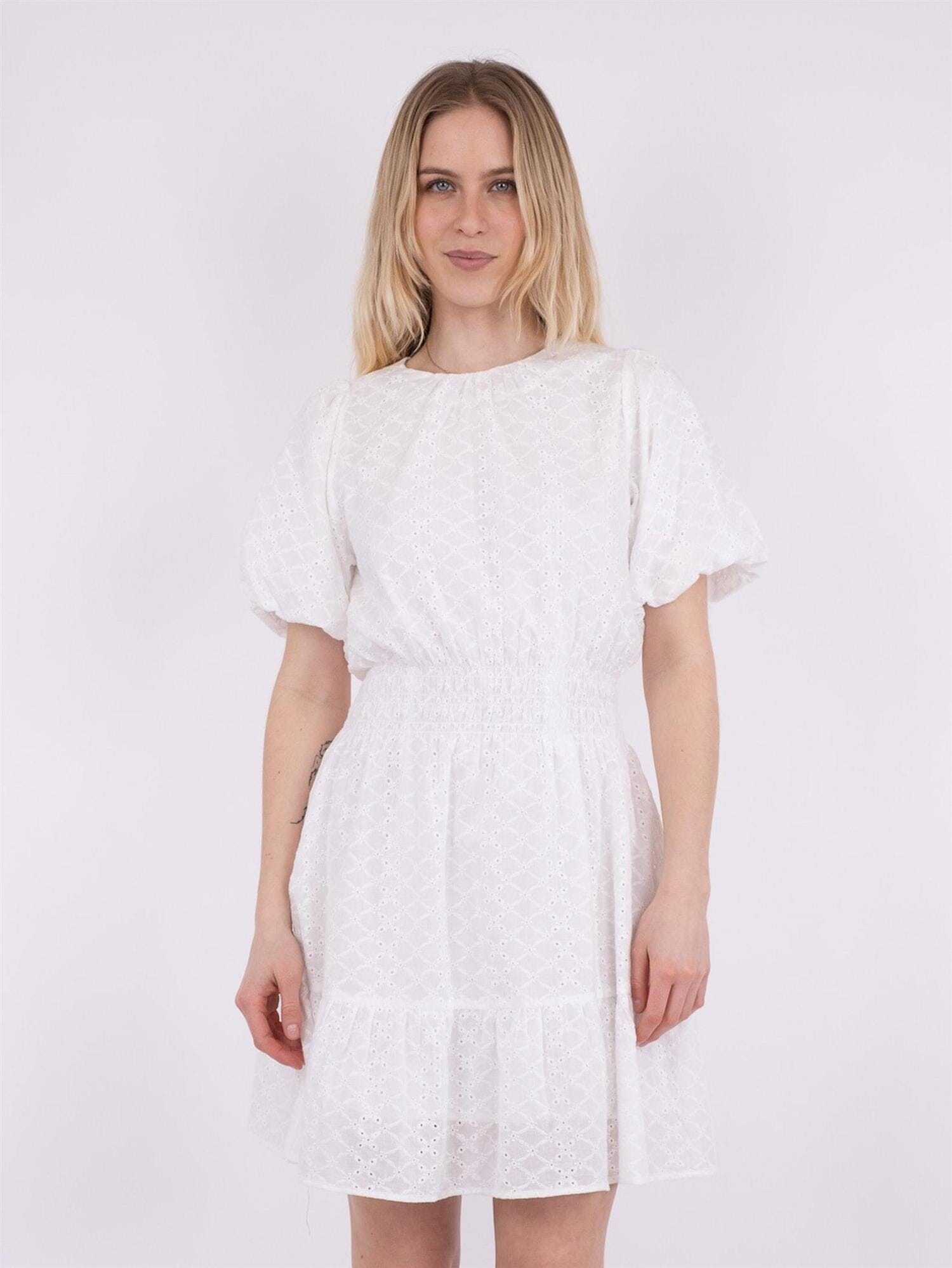 Neo Noir Baja Embroidery Dress White Kjole