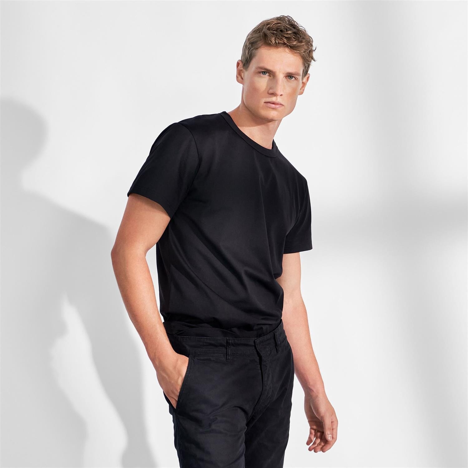 Bread and Boxers Crew Neck Pima Black T-shirt