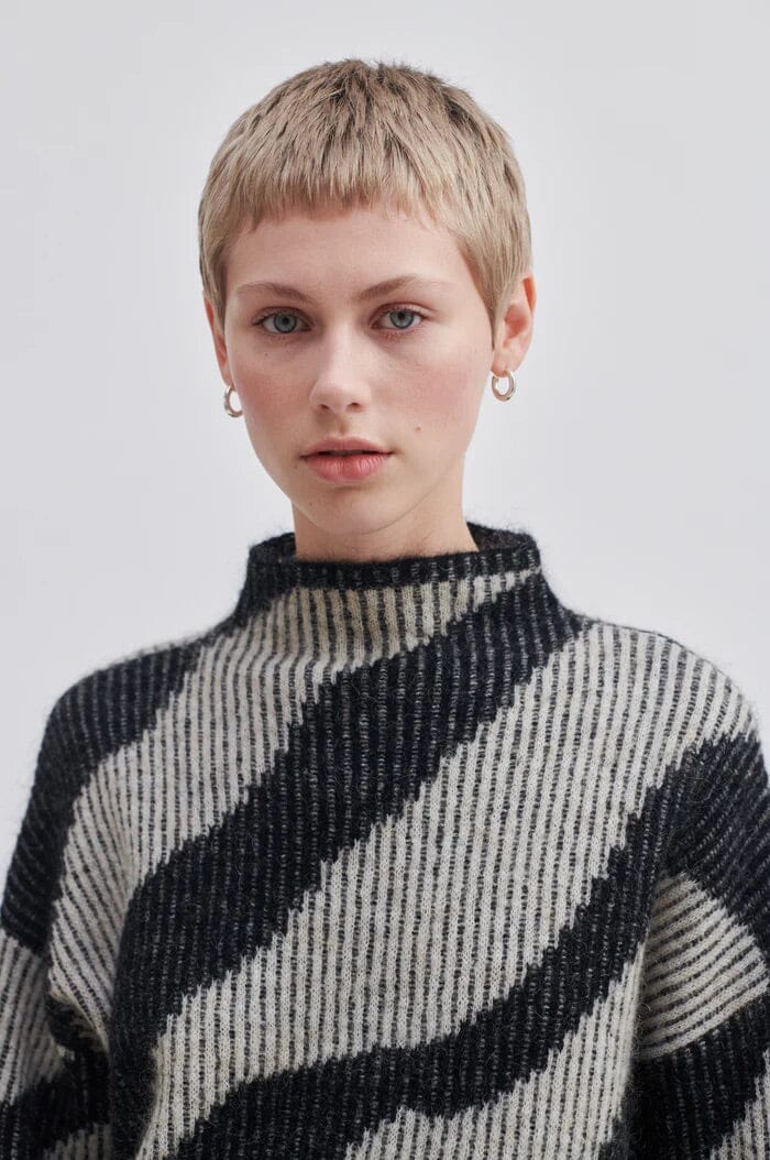 Second Female Tallaha Knit T-Neck Brazilian Sand Genser