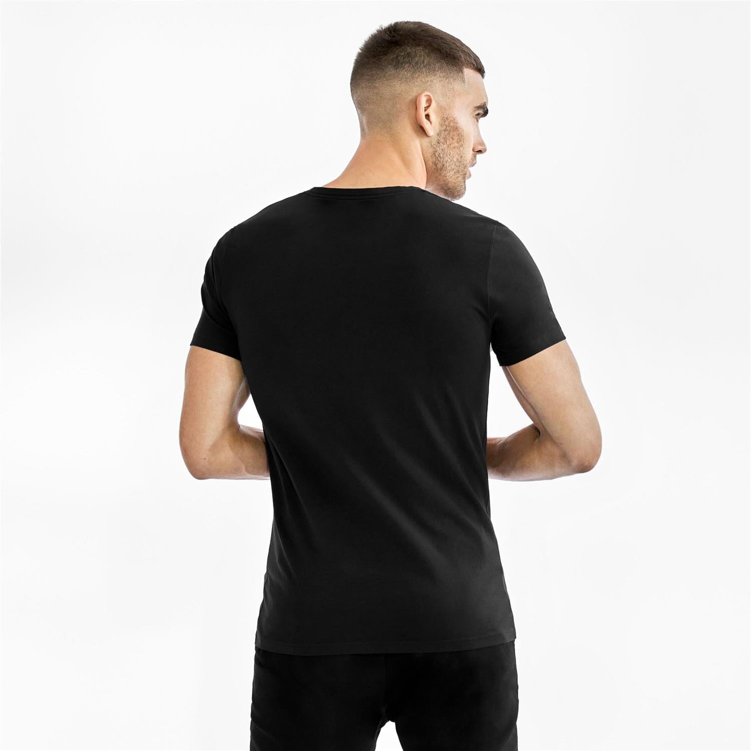 Bread and Boxers Man Cotton Crew-Neck Black T-shirt