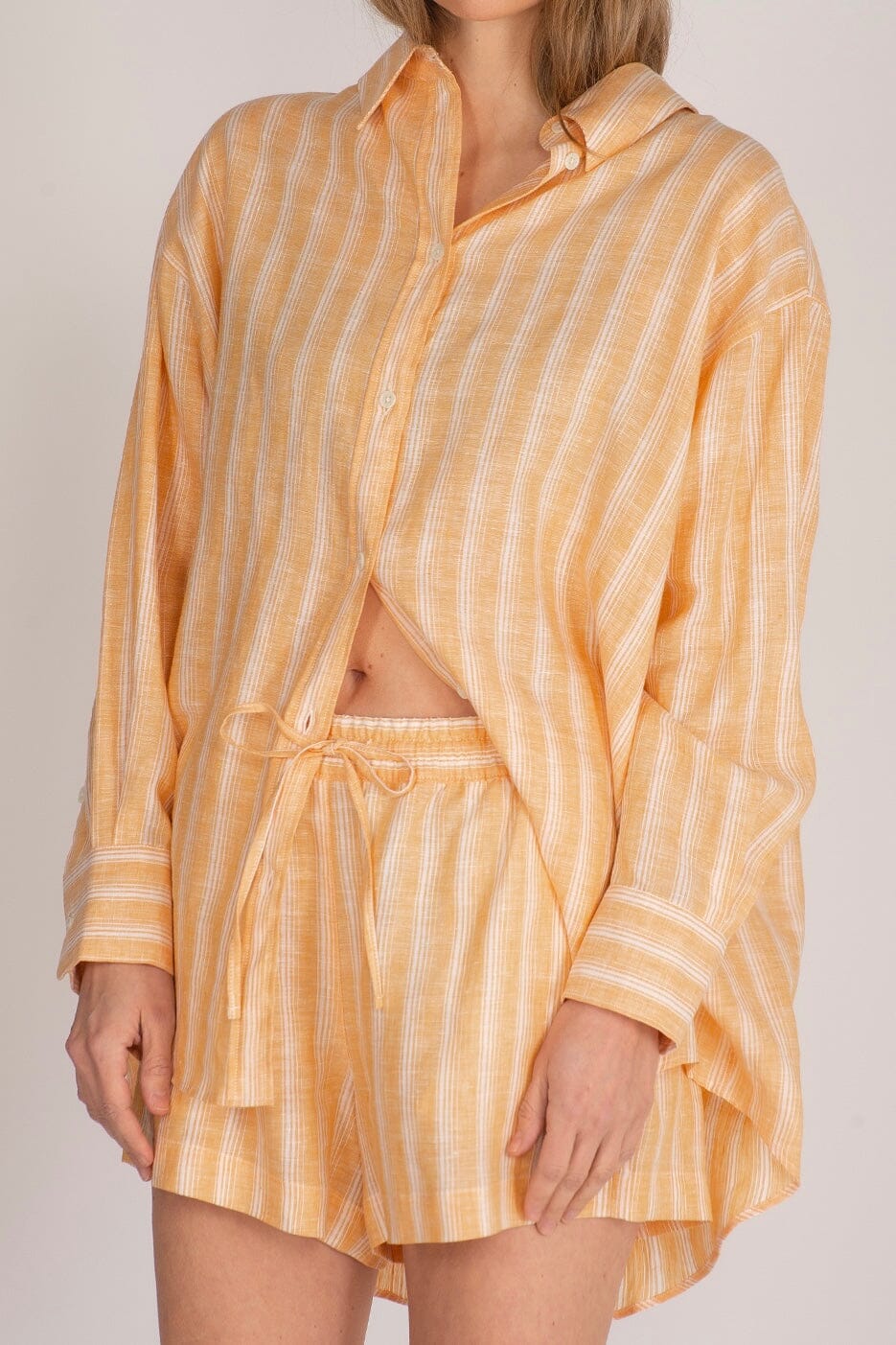 ArnieSays: Beau Linen Retro Yellow Stripe Bukse