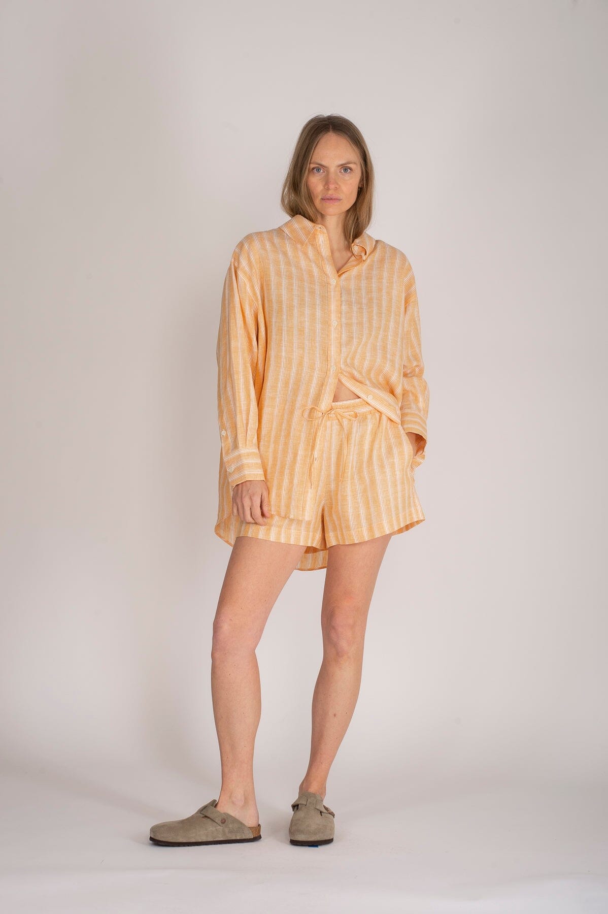 ArnieSays: Beau Linen Retro Yellow Stripe Bukse
