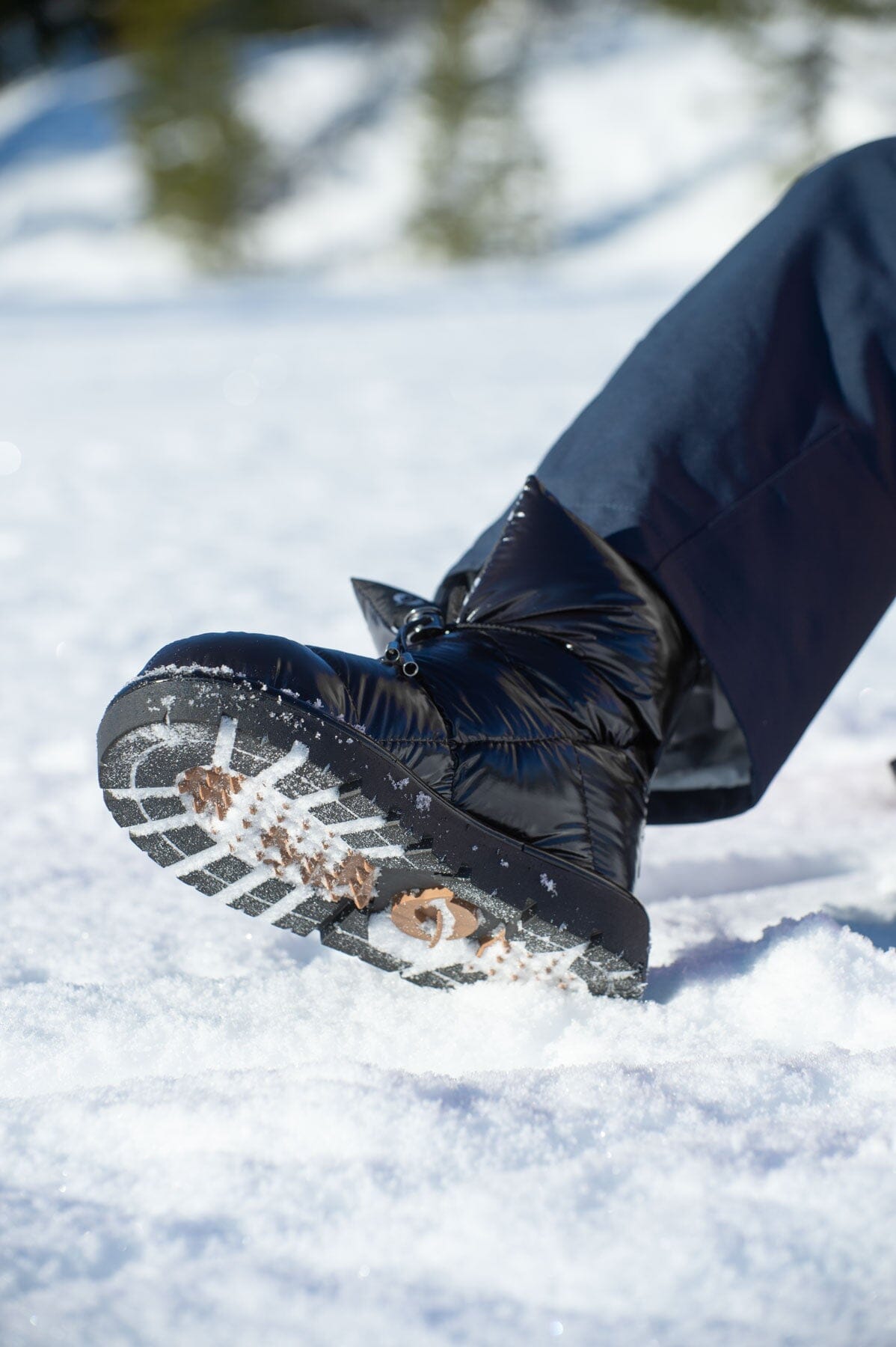 Flufie Shiny Boot Jet Black Sko