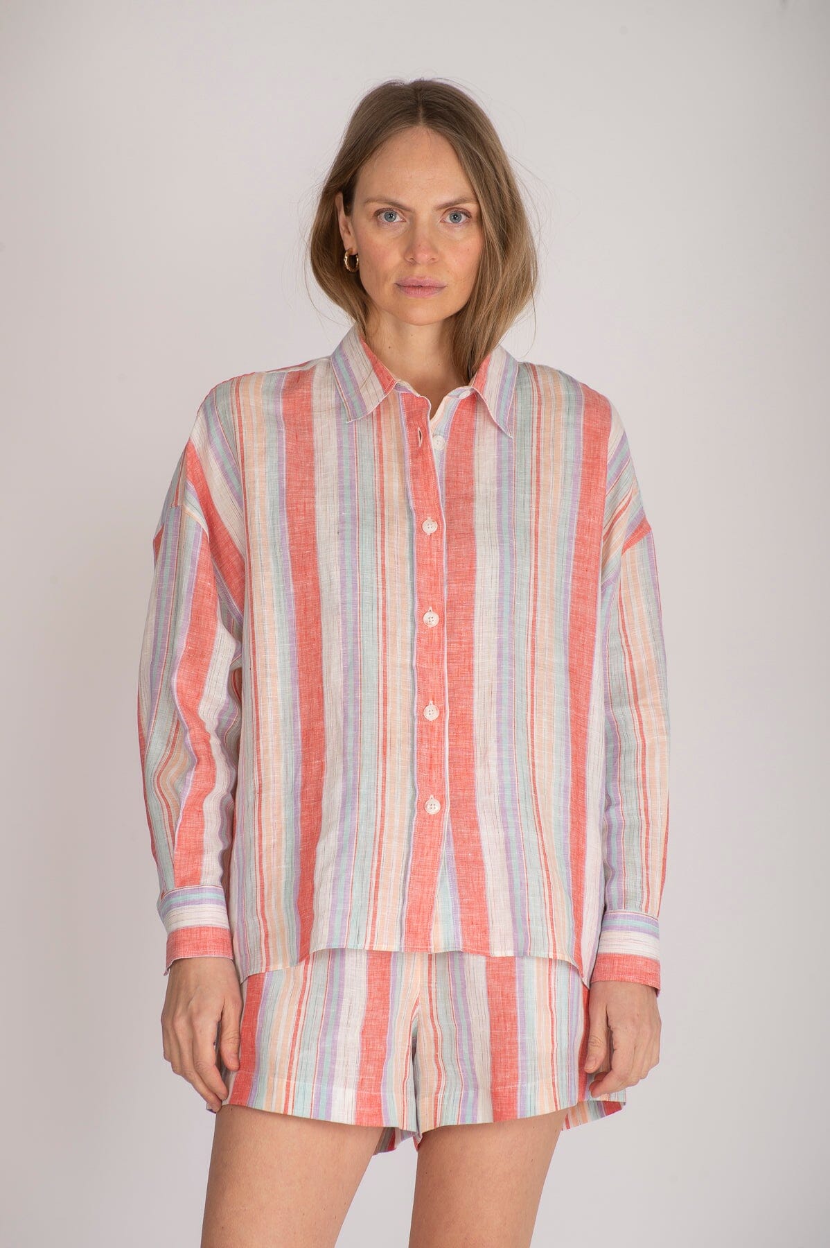 ArnieSays: Campbell Linen Multi Red Combo Skjorte