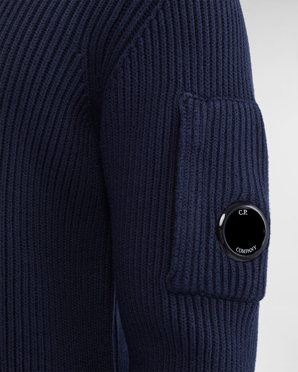CP Company Full Rib Crew Neck Jumper Total Eclipse Genser