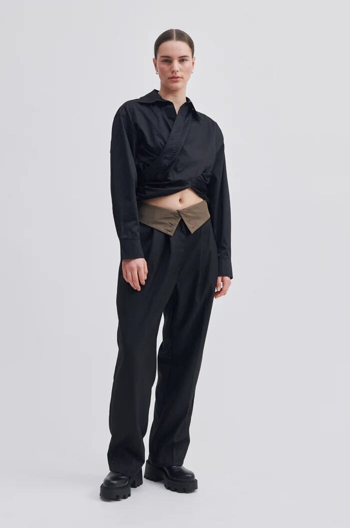 Second Female Closa Wrap Shirt Black Skjorte