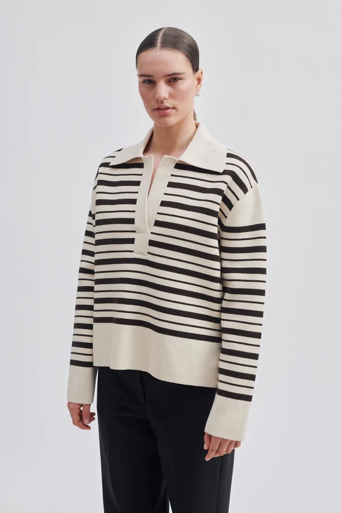 Second Female Aden Knit V-Neck Molé Genser