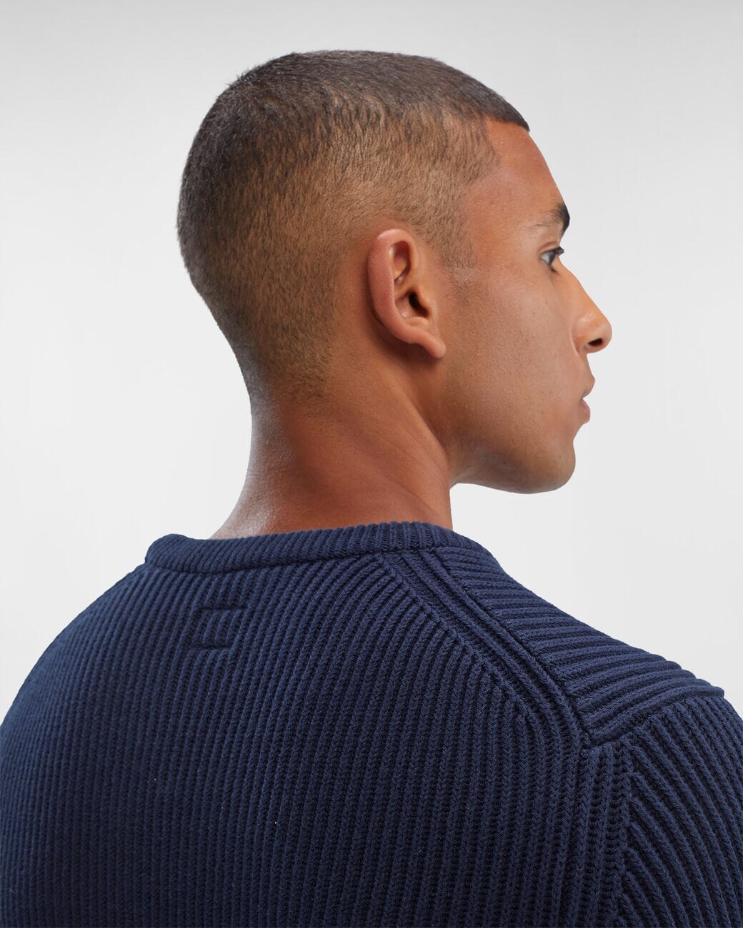 CP Company Full Rib Crew Neck Jumper Total Eclipse Genser