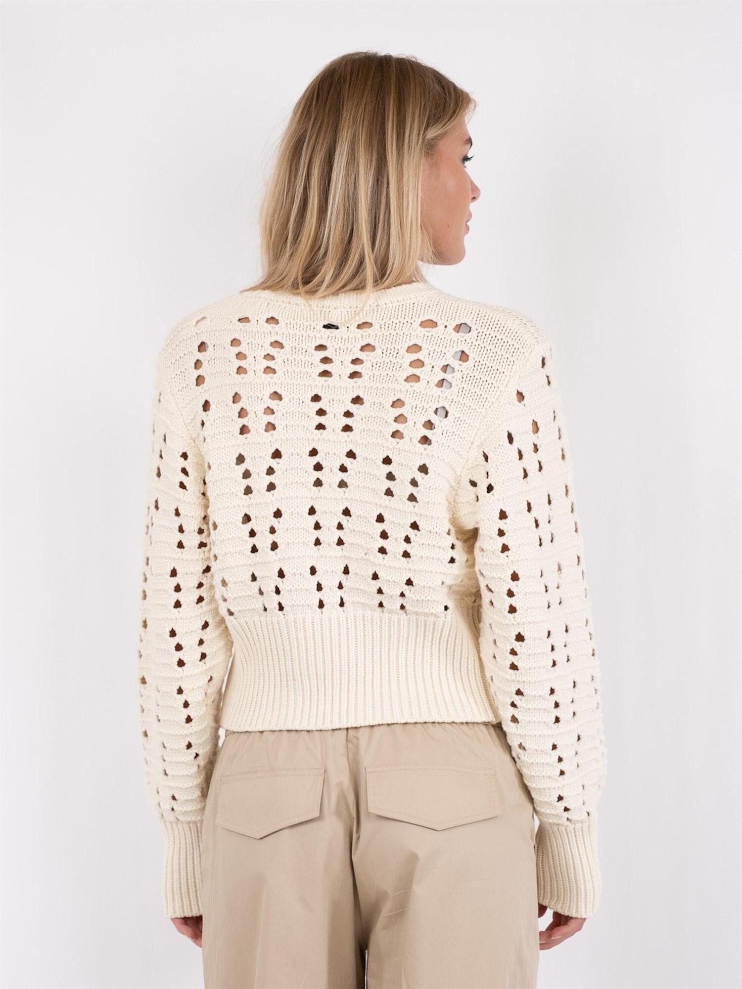 Neo Noir Bethie Knit Cardigan Creme Genser