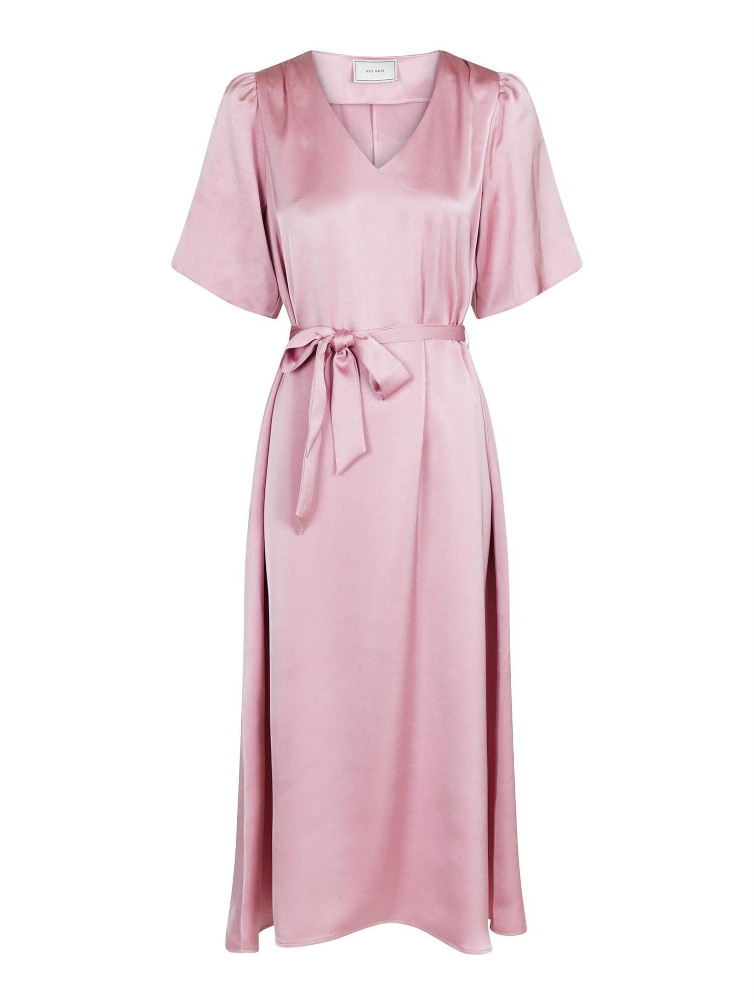 Neo Noir Benita Heavy Sateen Dress Rose Kjole