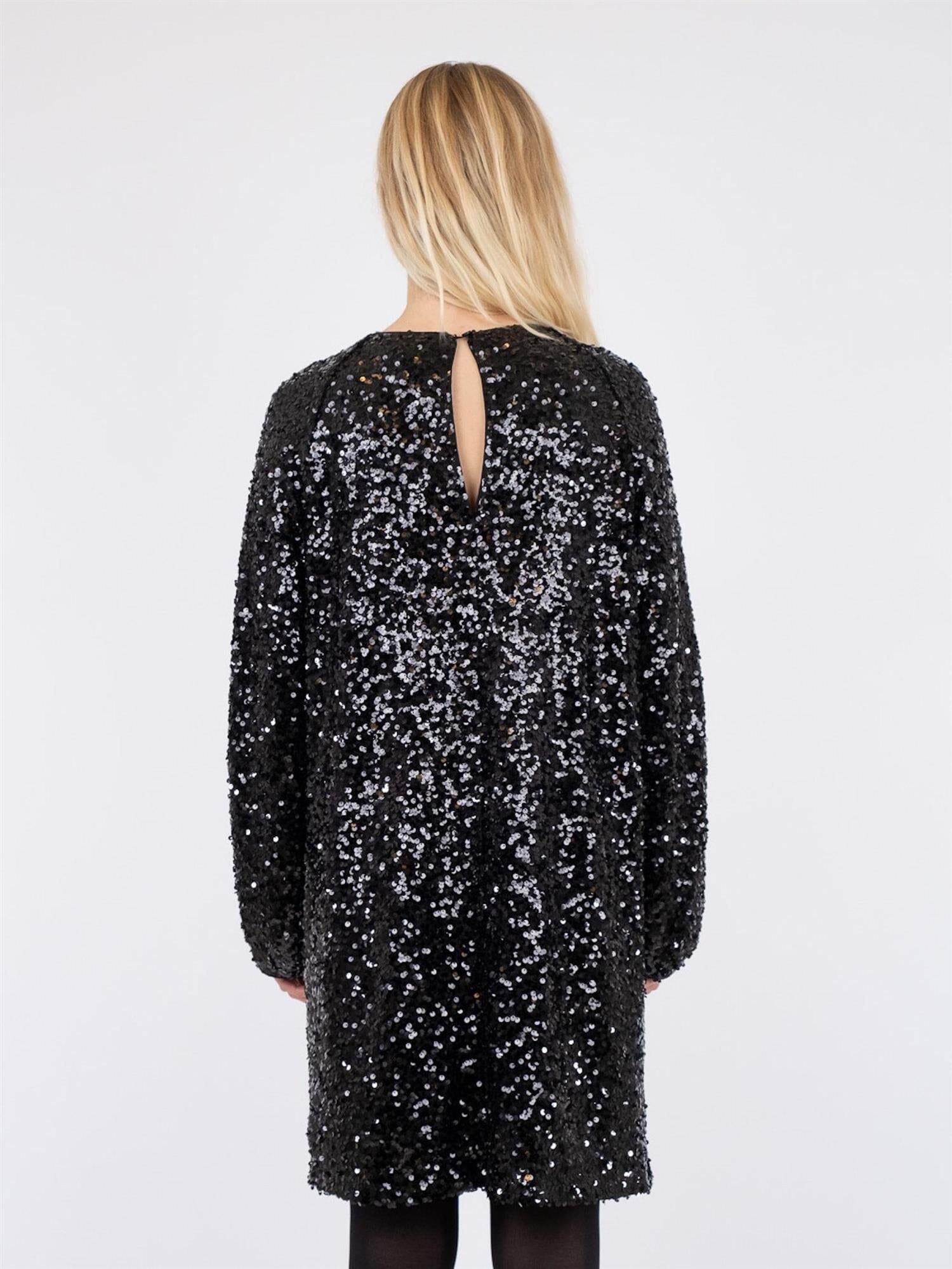 Neo Noir Ezra Fall Sequins Dress Black Kjole