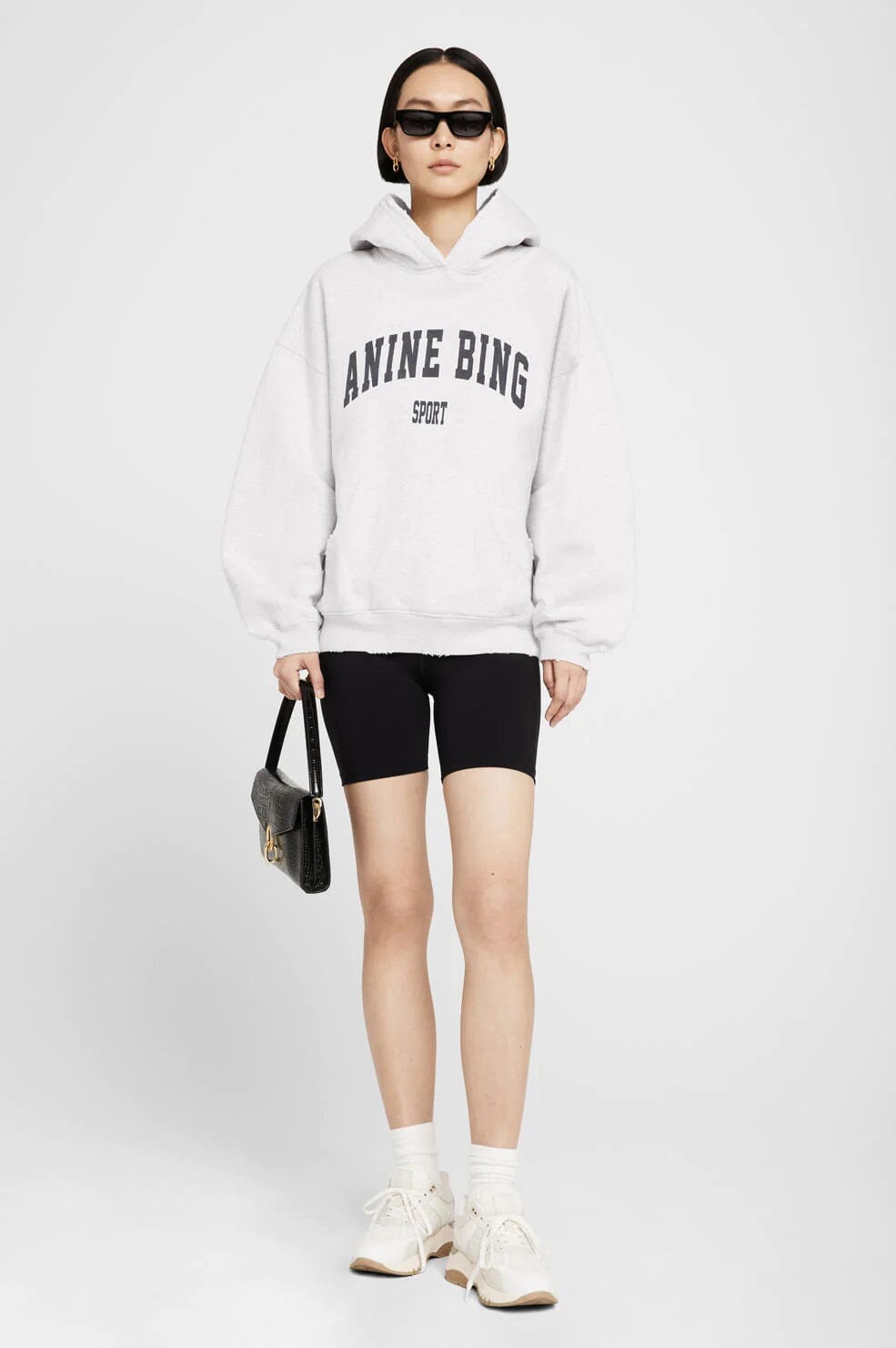Anine Bing Harvey Sweatshirt Grey Melange Genser