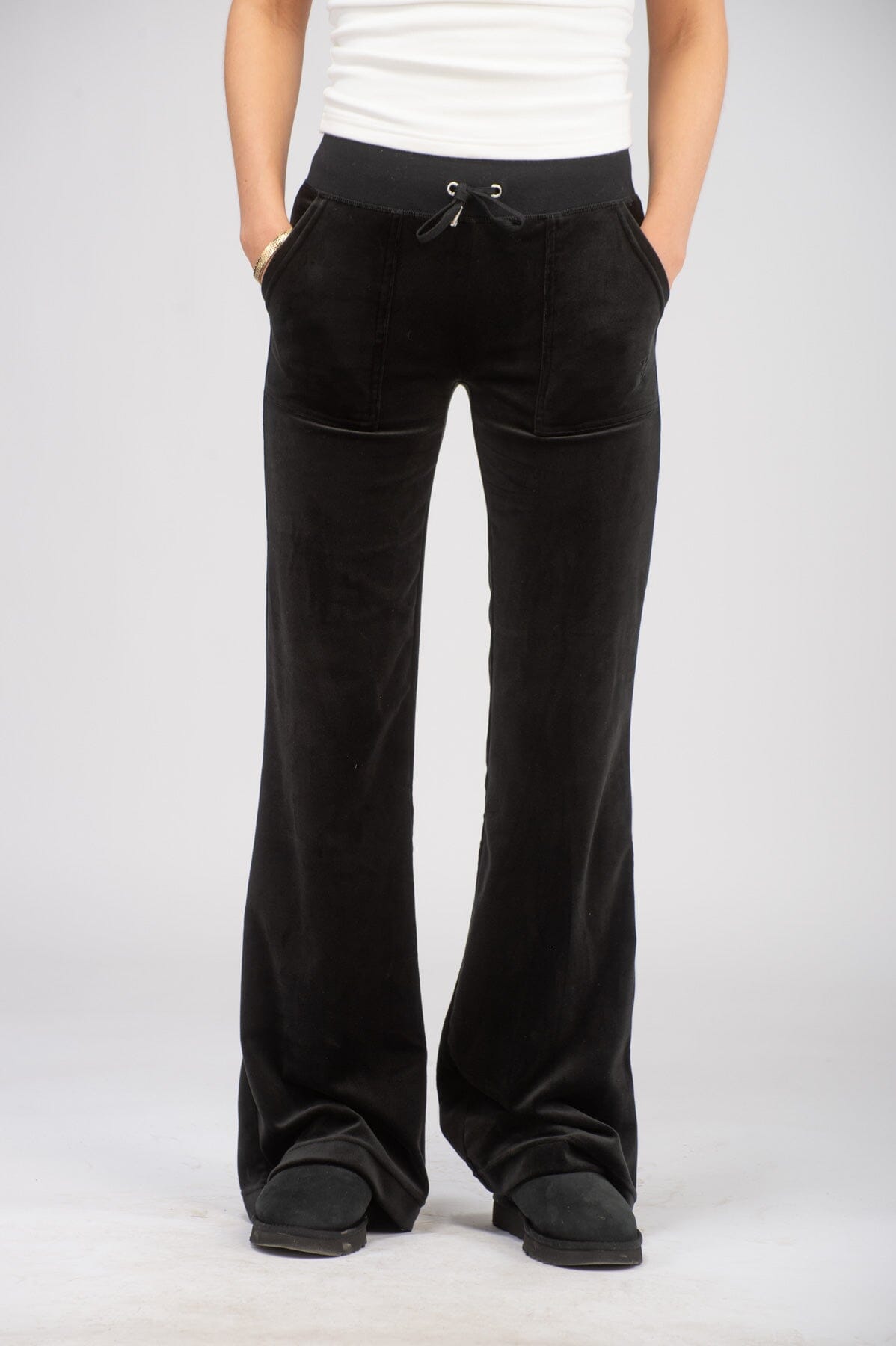 Juicy Couture Layla Low Rise Flare Pocketed Black Bukse