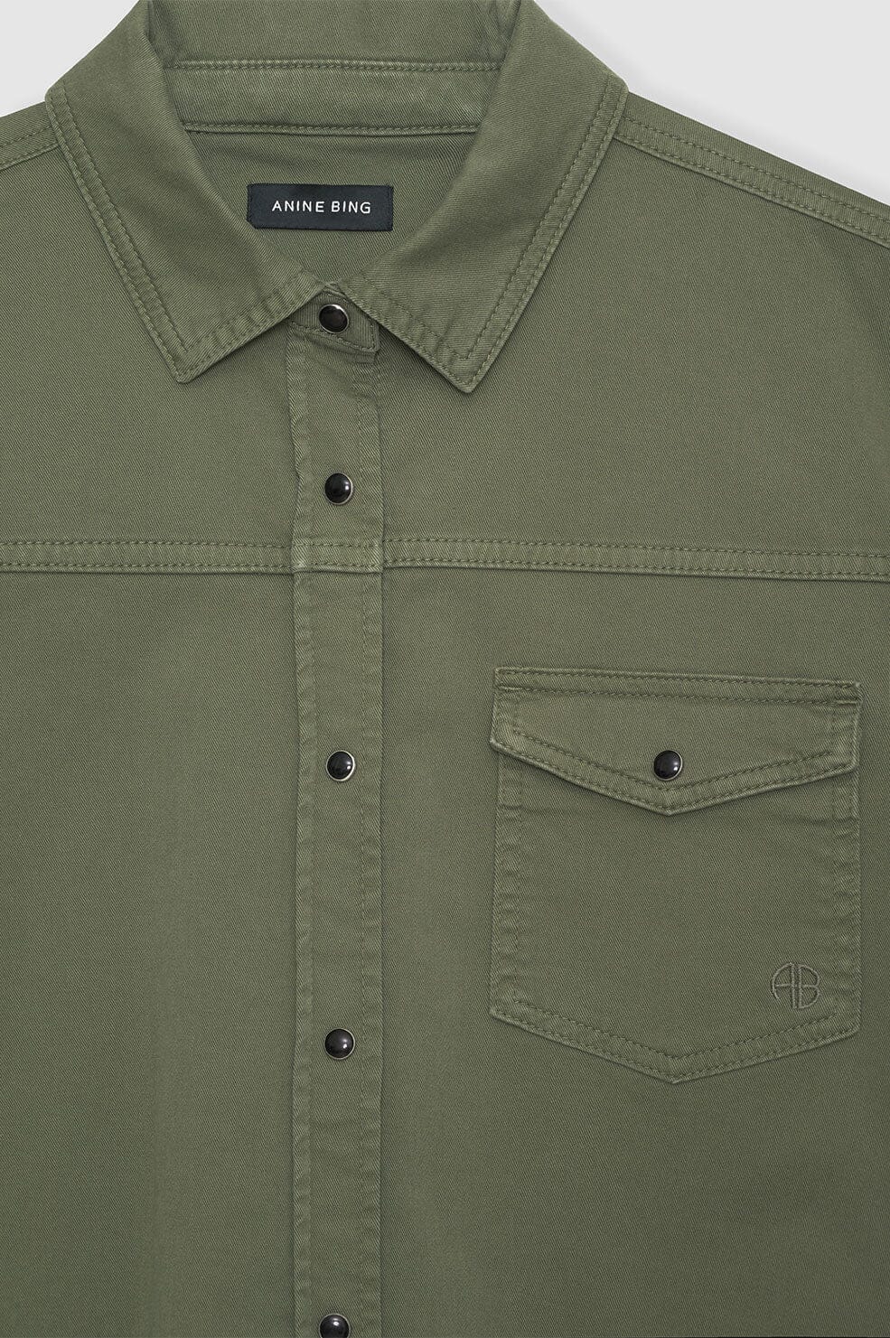 Anine Bing Sloan Shirt Army Green Skjorte