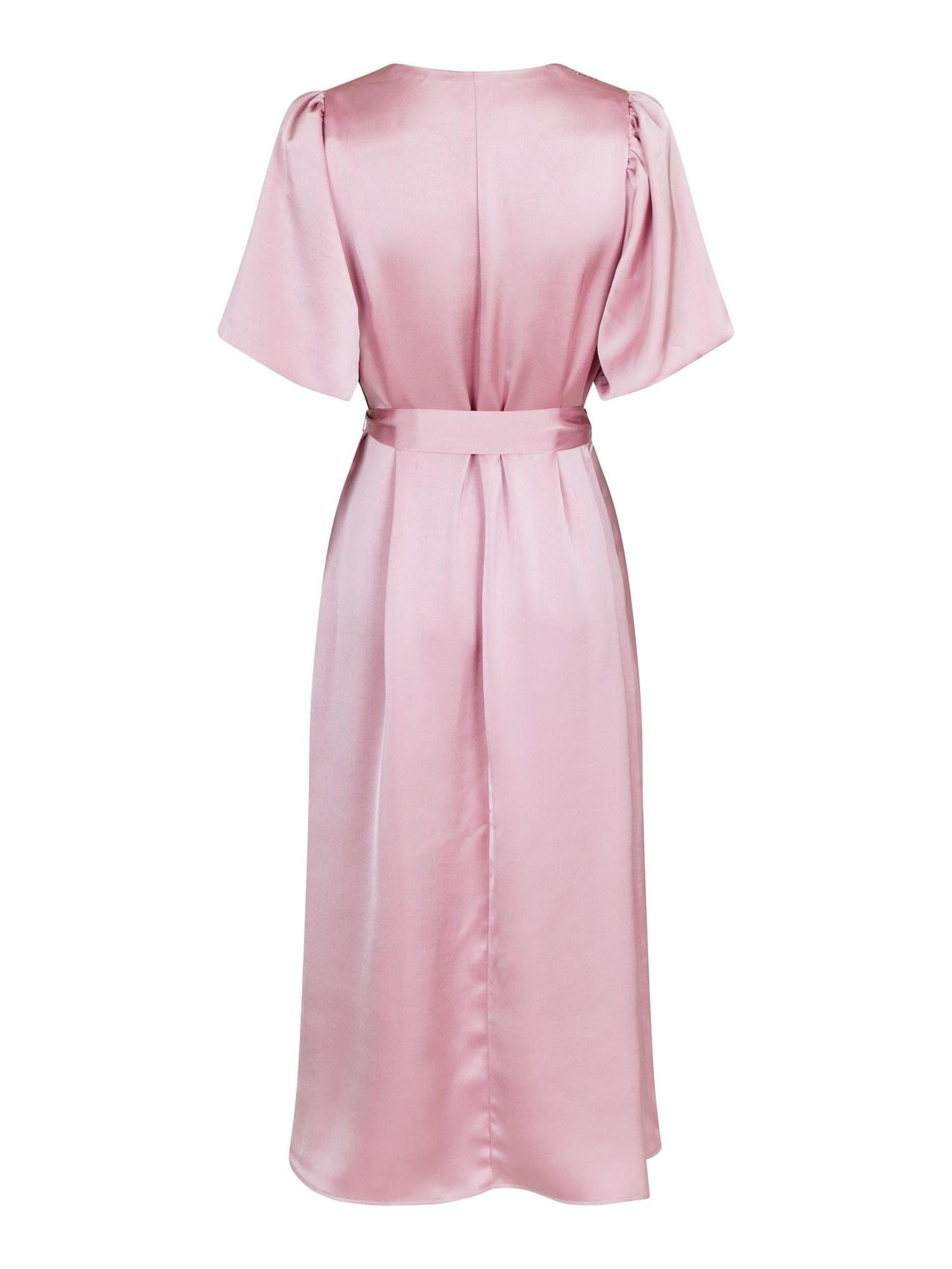 Neo Noir Benita Heavy Sateen Dress Rose Kjole