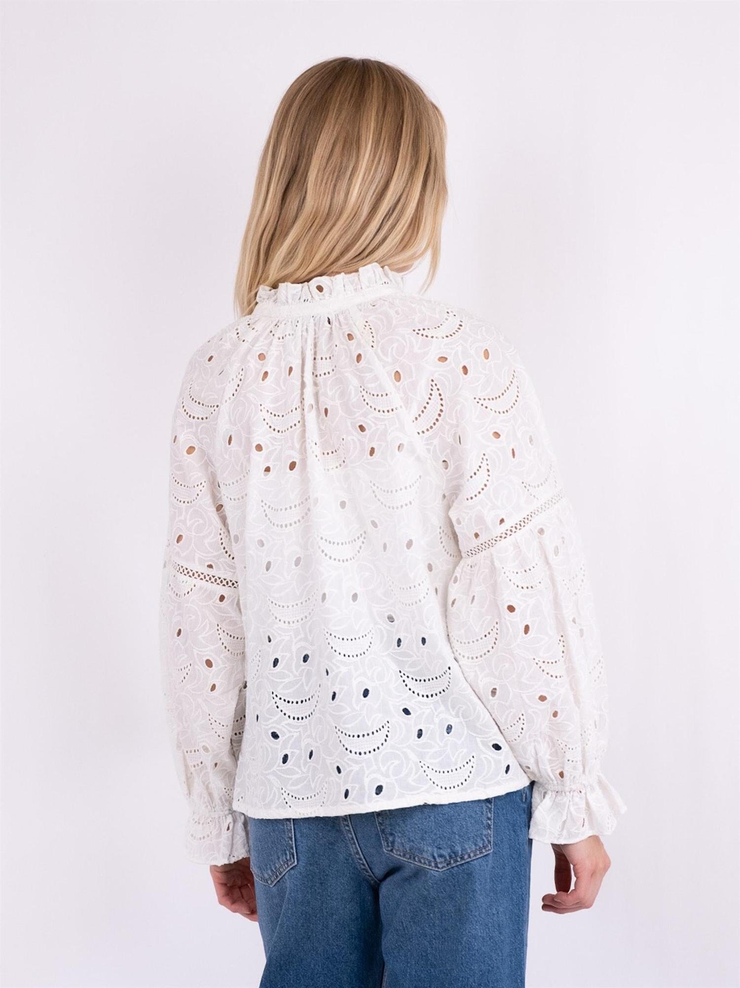 Neo Noir Micah Emb Blouse White Bluse