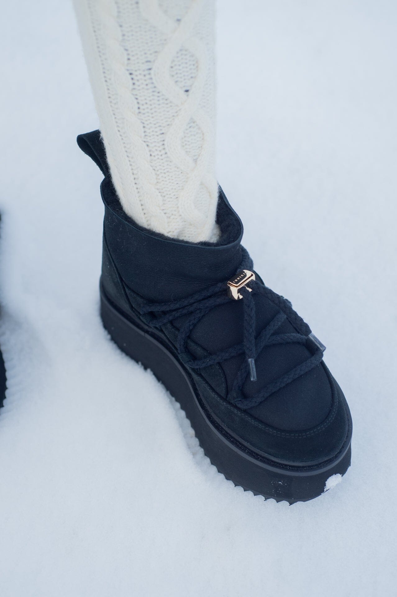 Inuikii Classic Low Platform Black Sko