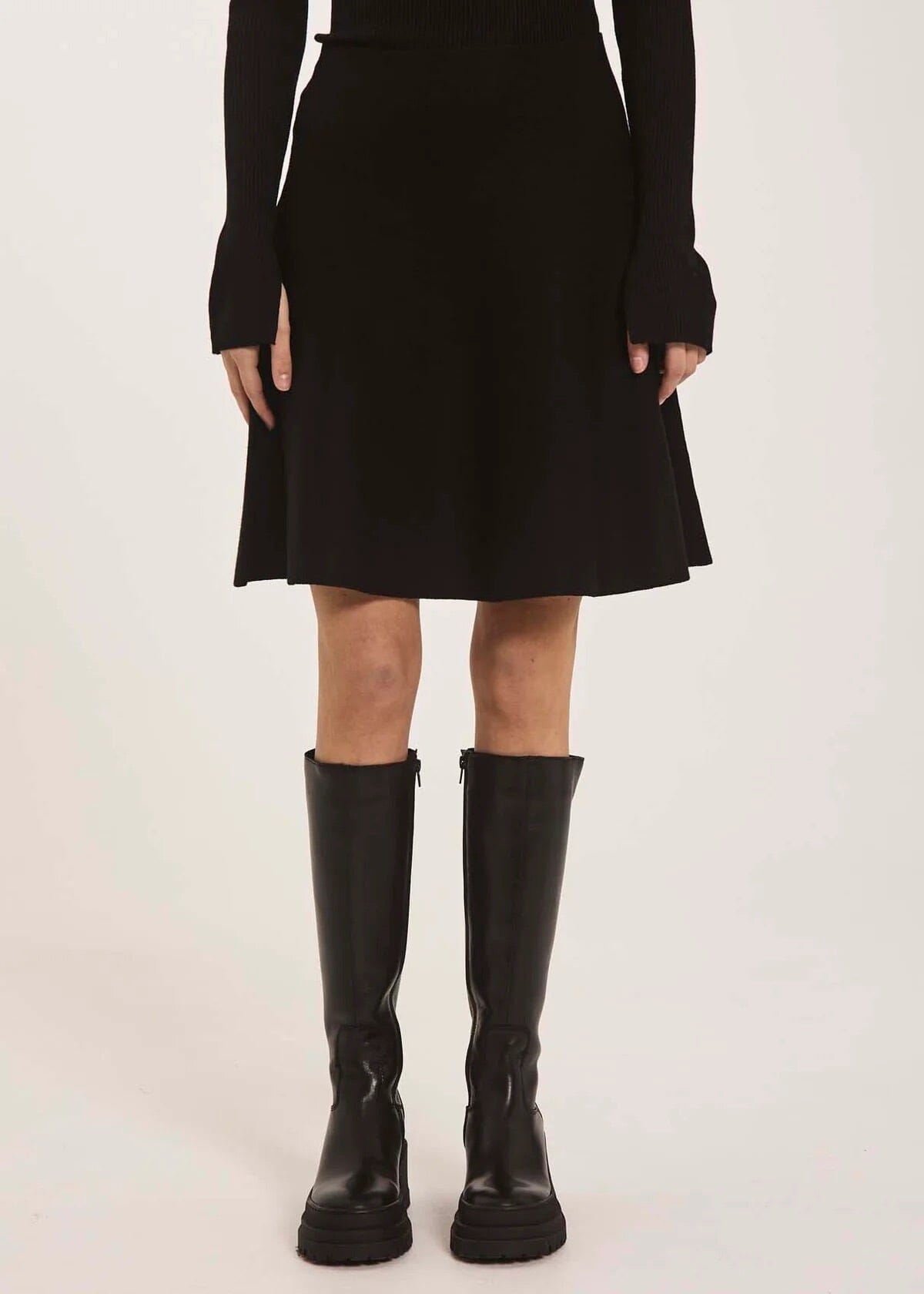 Norr Als Short Knit Skirt Black Skjørt