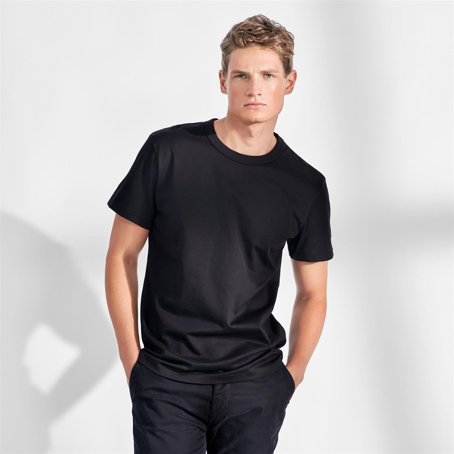 Bread and Boxers Crew Neck Pima Black T-shirt