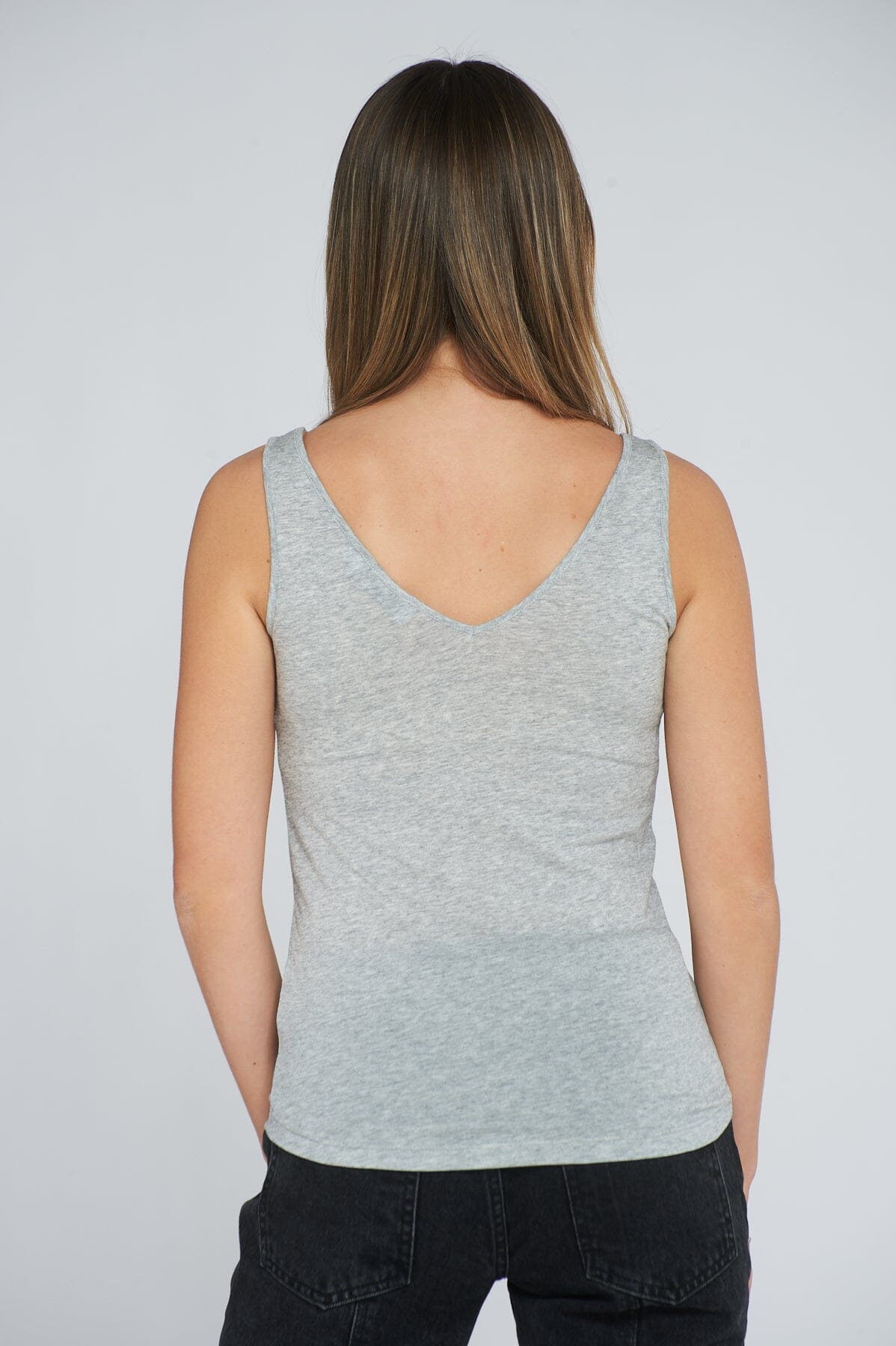 ArnieSays: Jasmien Drapey Lt Grey Melange T-shirt