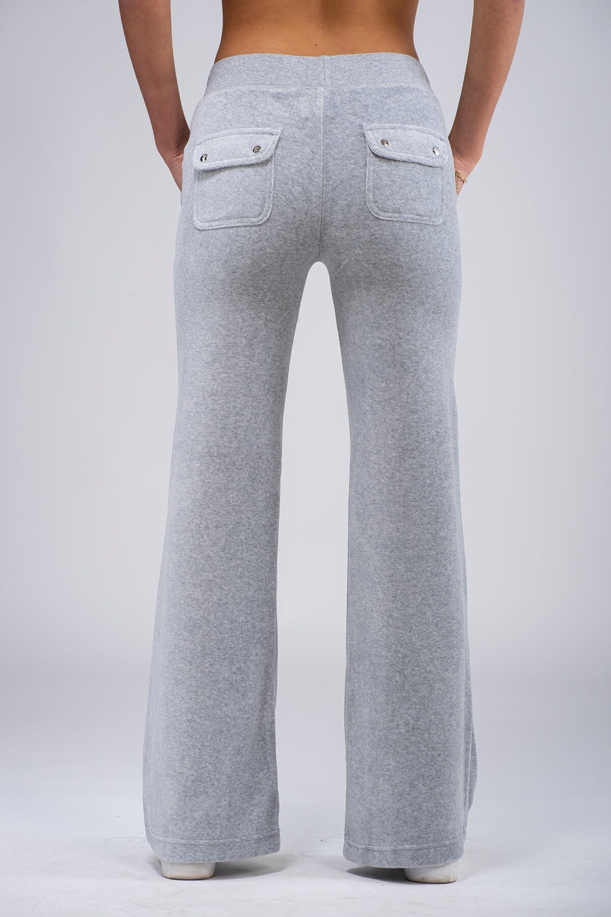 Juicy Couture Layla Low Rise Flare Pocketed Silver Marl Bukse