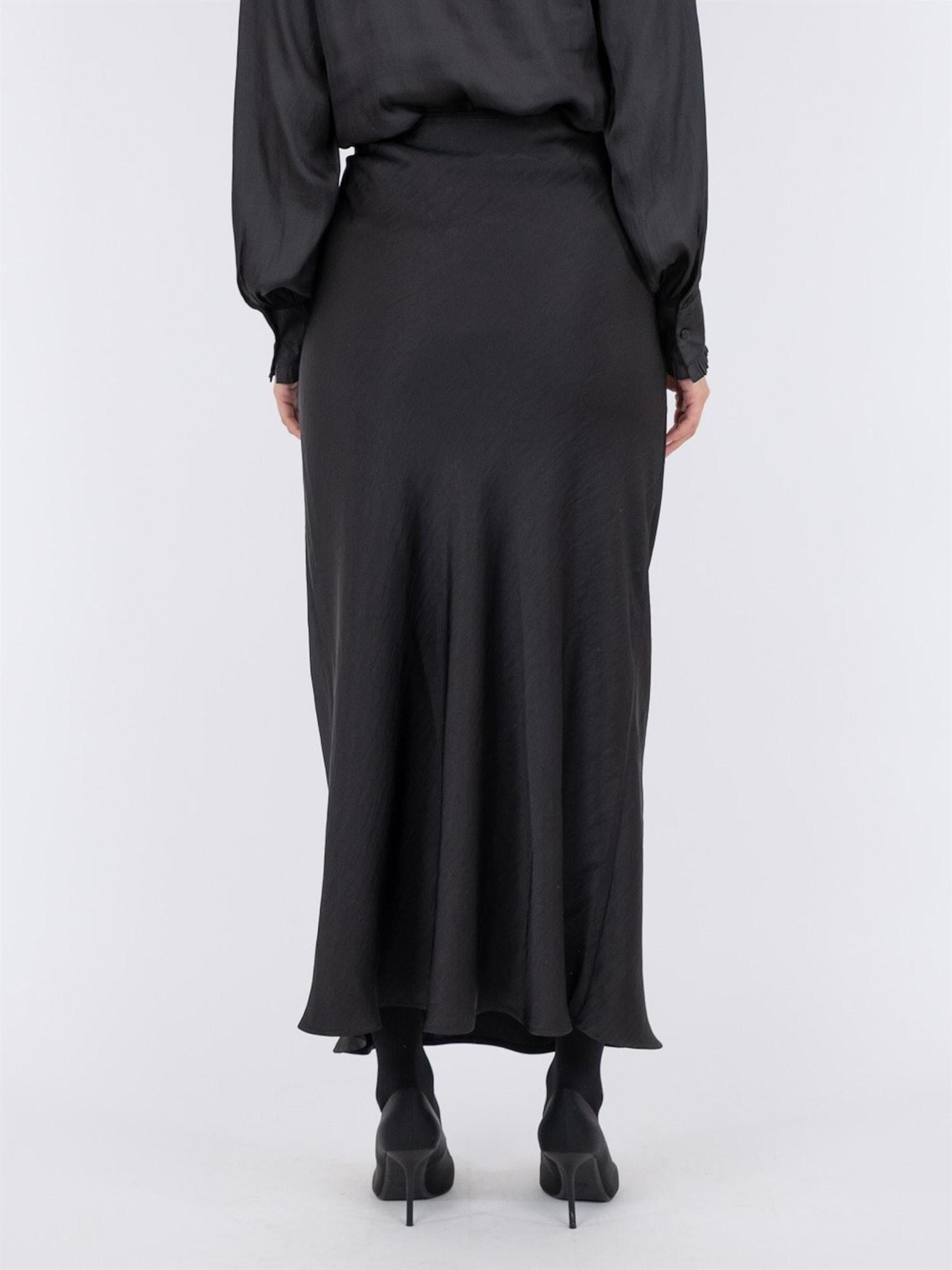Neo Noir Vicky Heavy Sateen Skirt Black Skjørt
