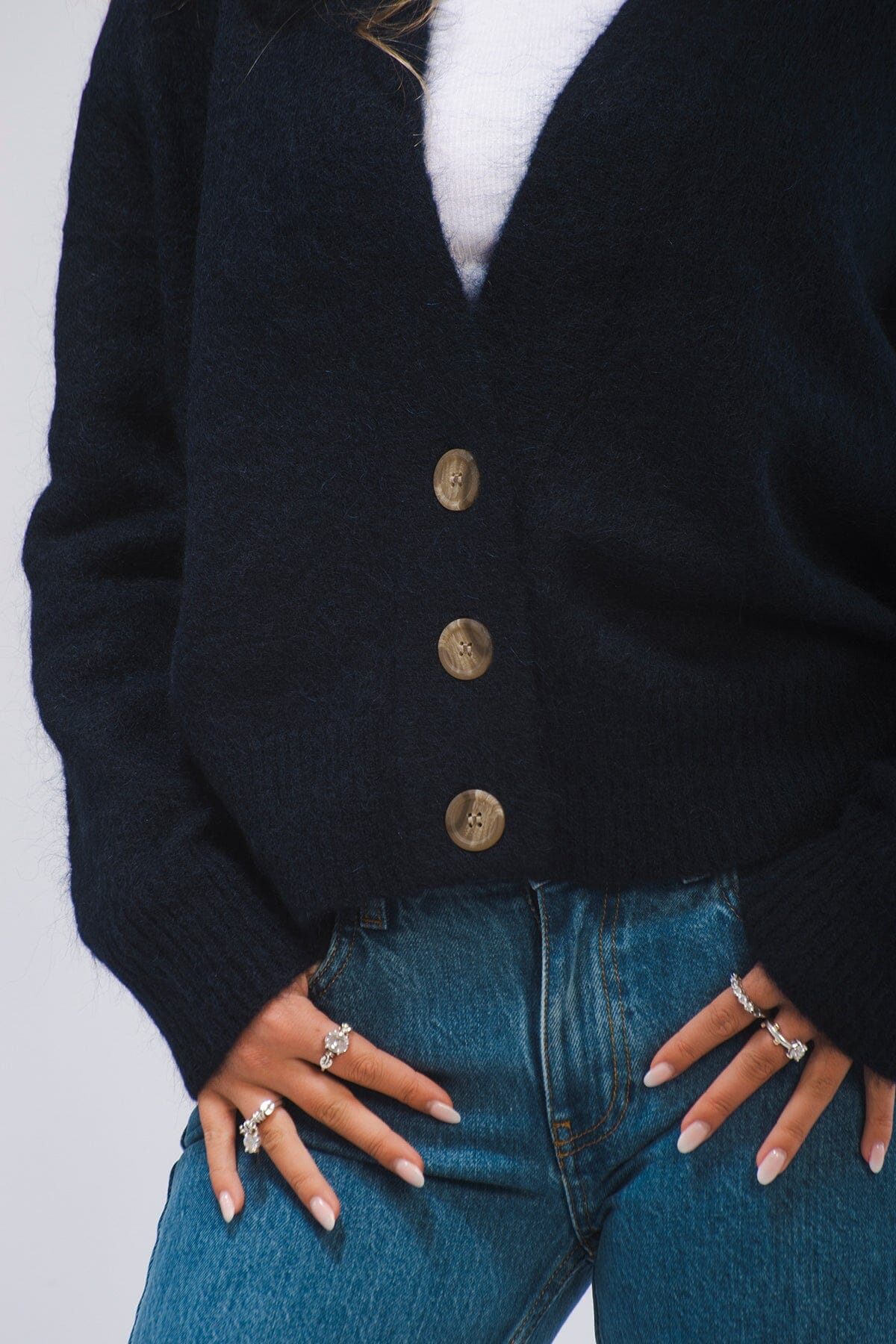 Second Female Brookline Knit Cardigan Eclipse Genser