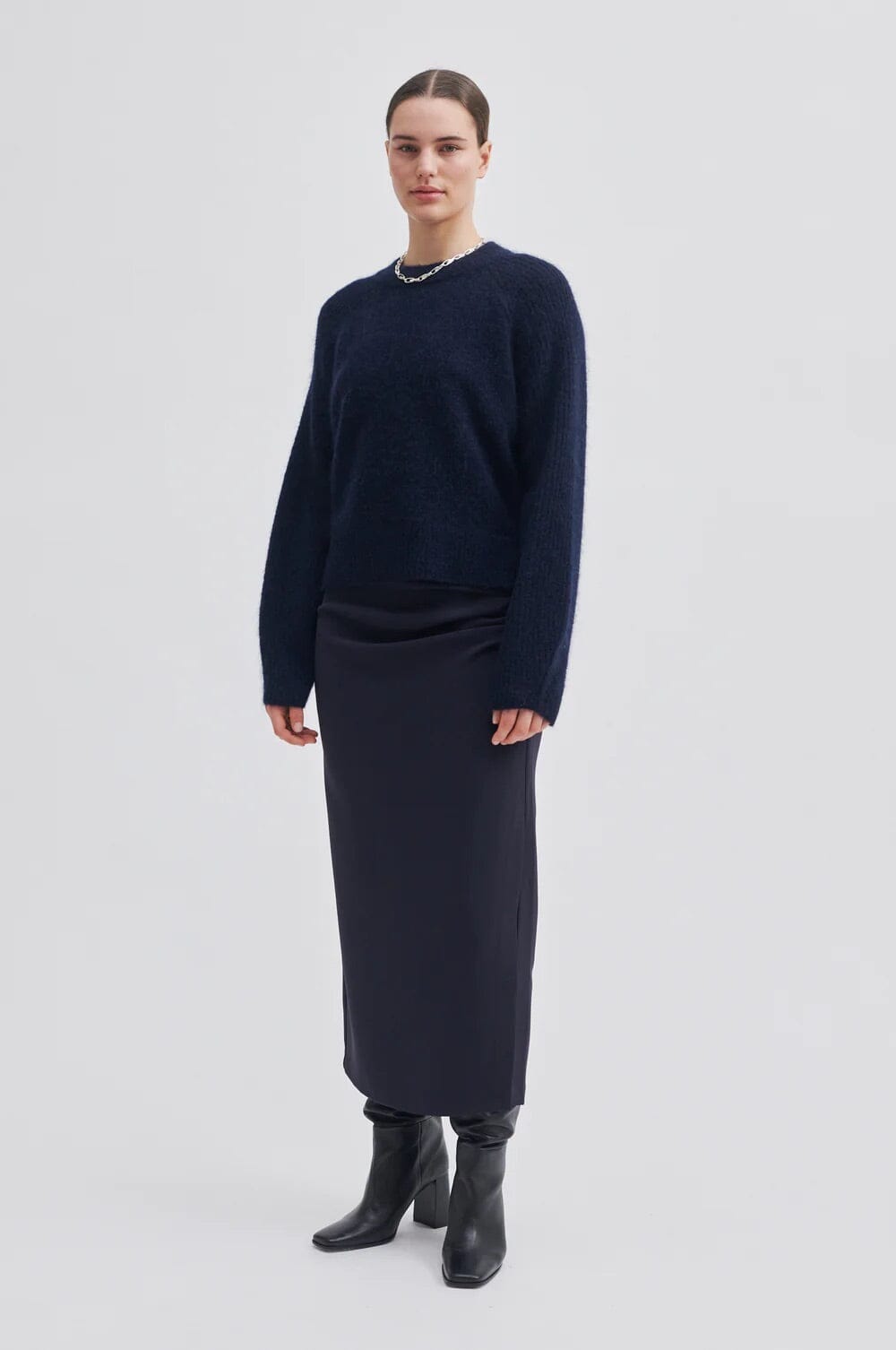 Second Female Brookline Knit New O-Neck Eclipse Genser