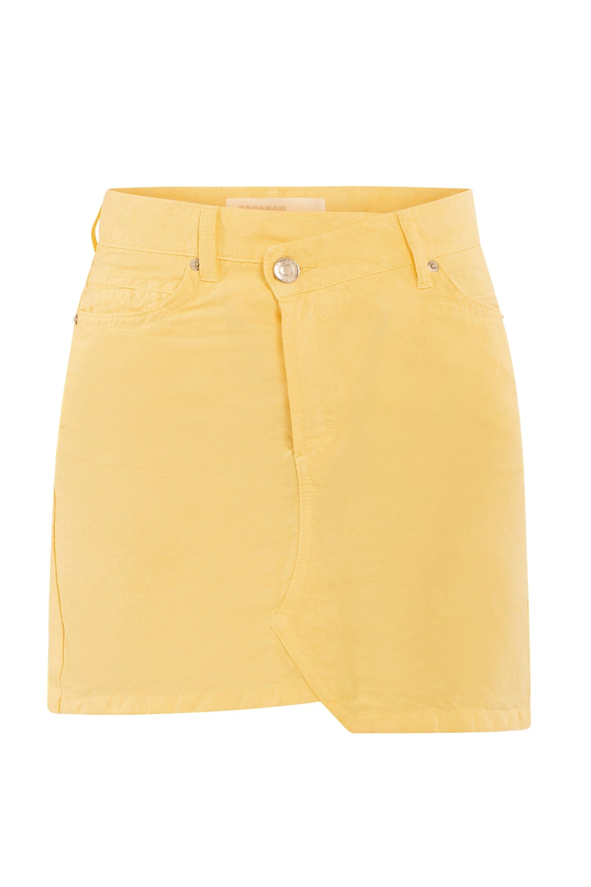 Paragon Asymmetric Linen Skirt Light Yellow Skjørt