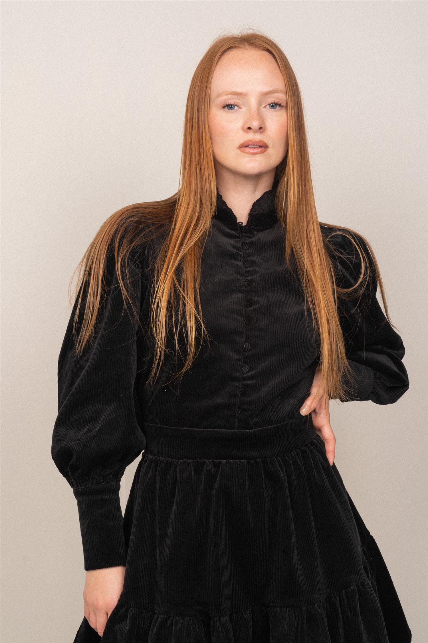 OSMINE af nor Liv Cord Dress Black Kjole