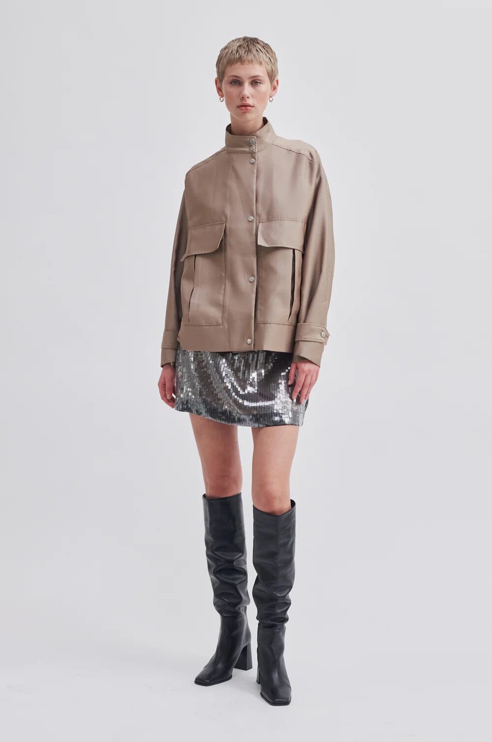 Second Female Posh Skirt Woodland Gray Skjørt