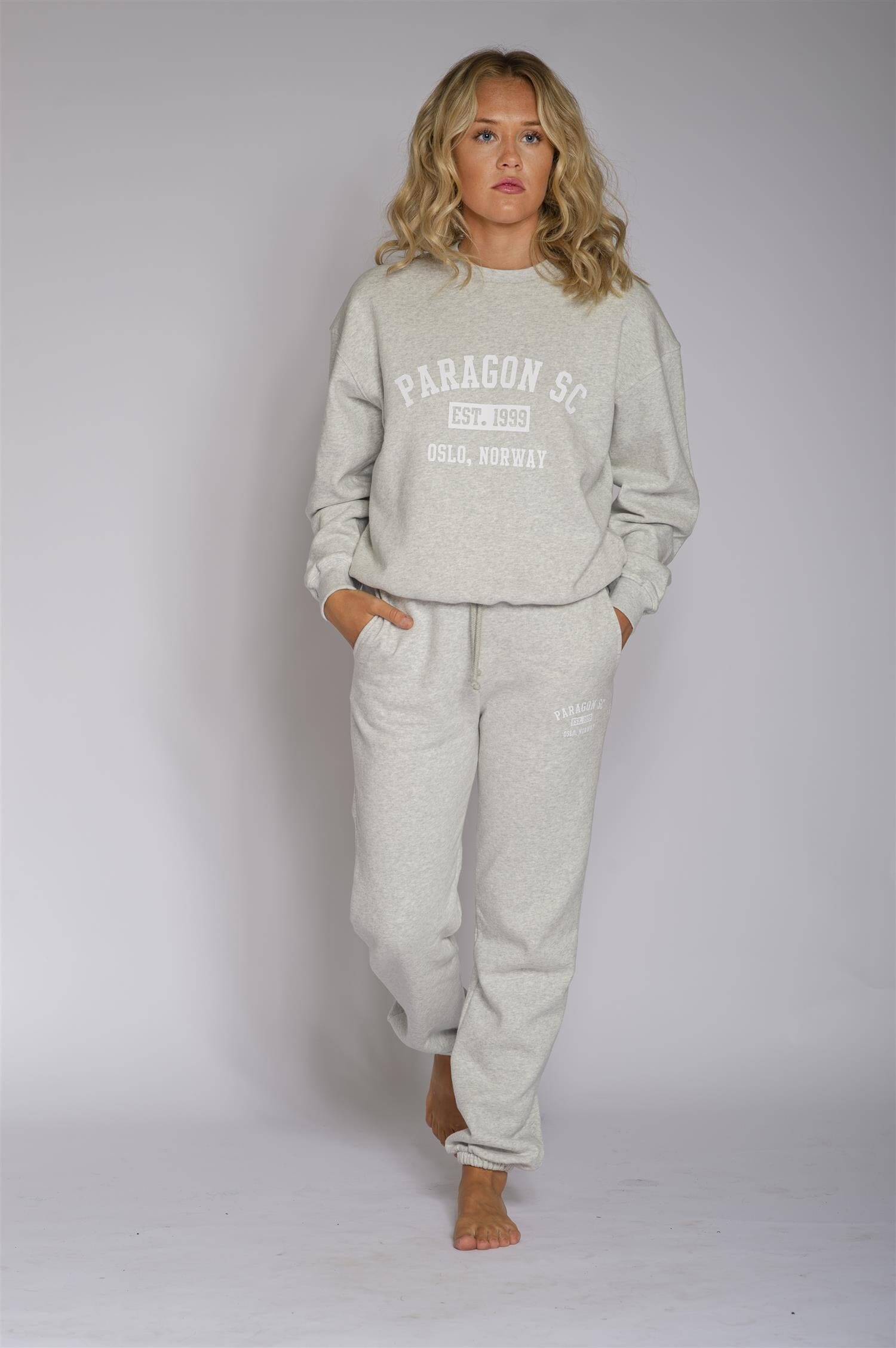 Paragon Aimee Pant Grey Melange Bukse