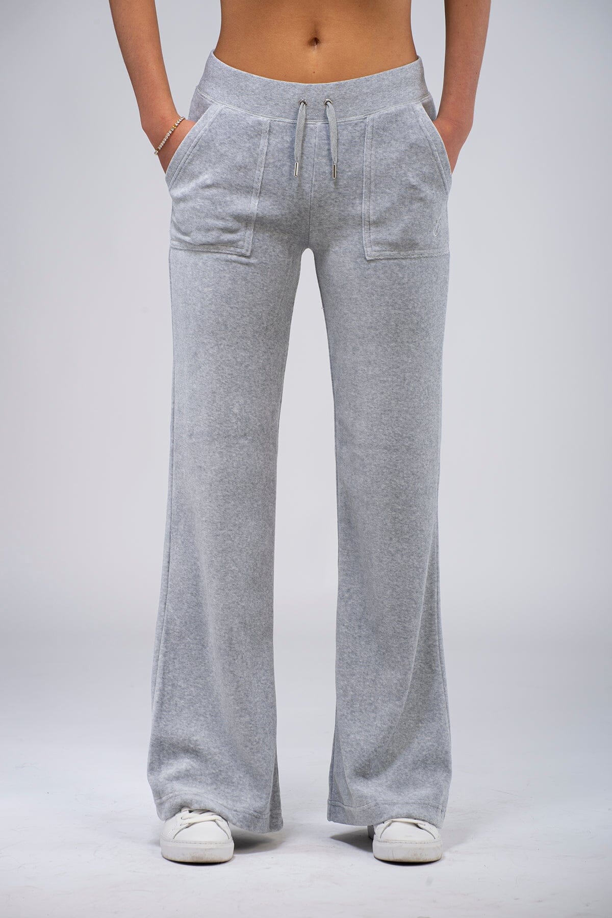 Juicy Couture Layla Low Rise Flare Pocketed Silver Marl Bukse