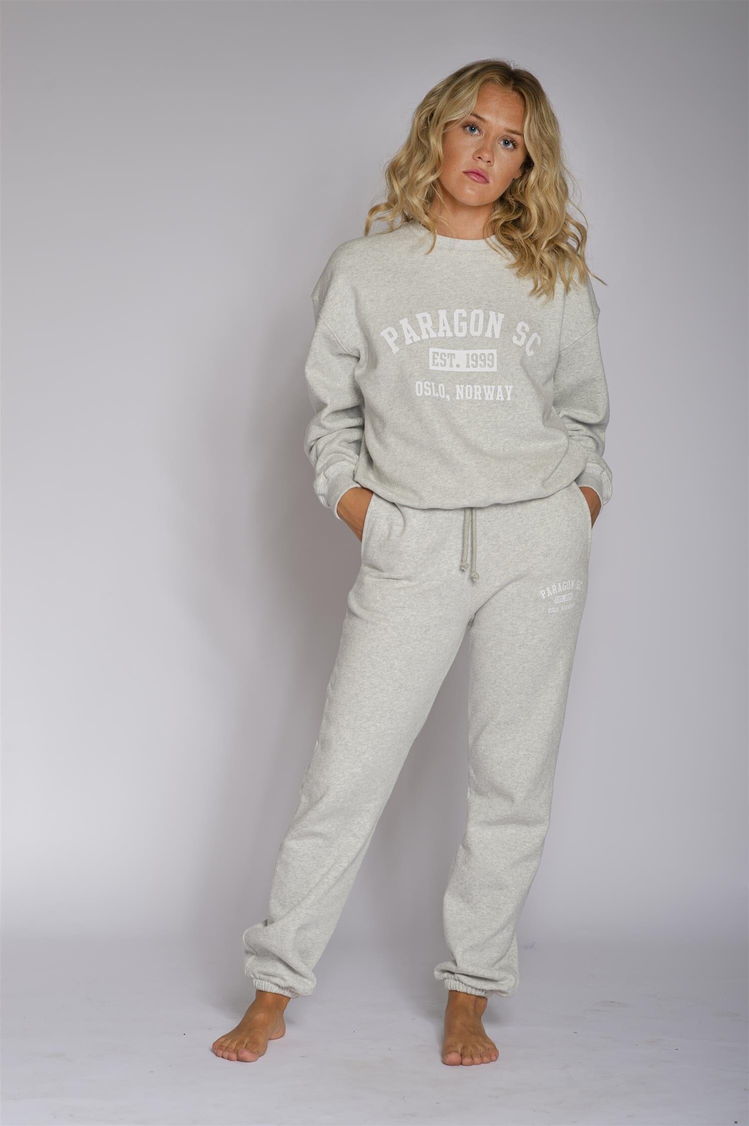 Paragon Aria Sweat Grey Melange Genser