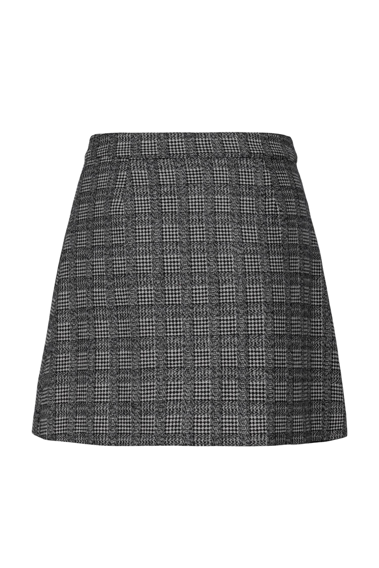 Maud Iben Skirt Black Check Skjørt