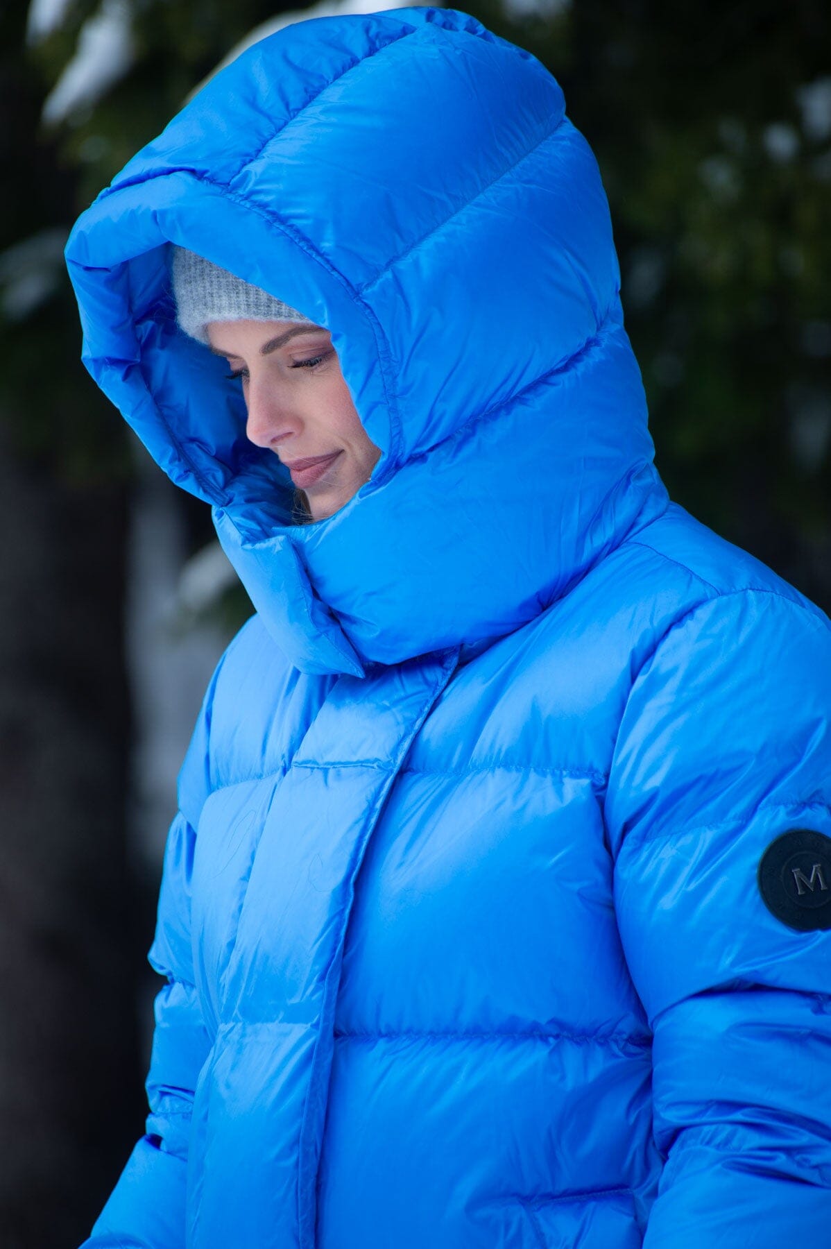 Monel Lucie Boxy Mid Sky Blue Ytterplagg