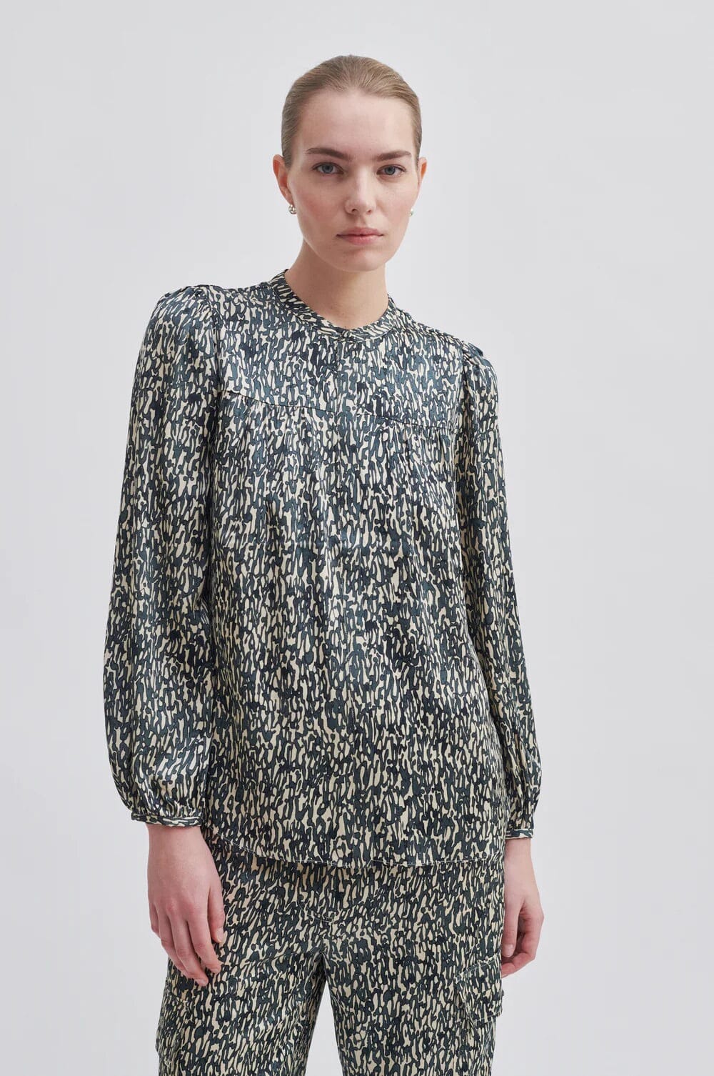 Second Female Luna Shirt Woodland Gray Skjorte