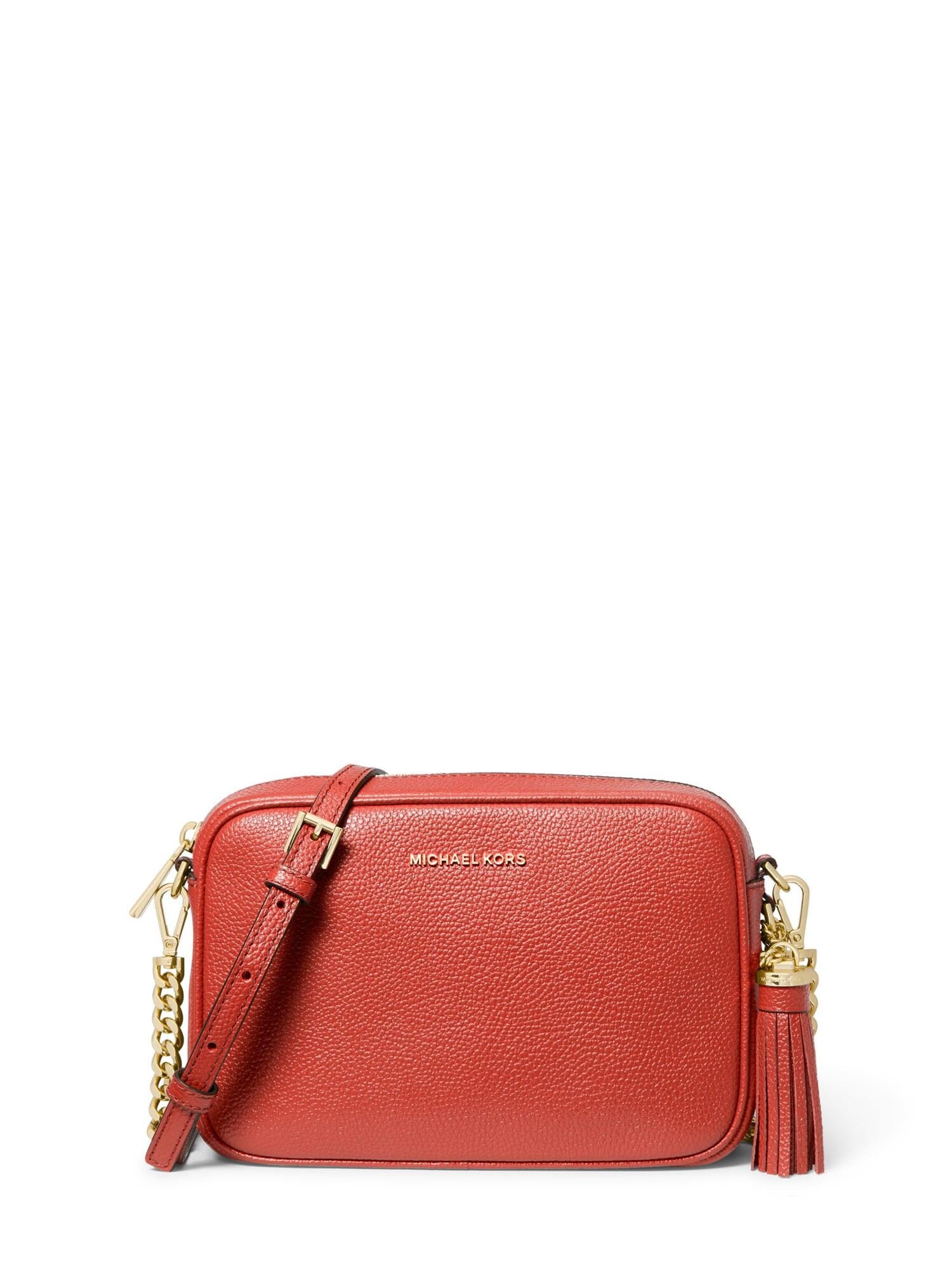 Michael Kors Jet Set Medium Pebbled Leather Crossbody Bag BR Terracotta Tilbehør