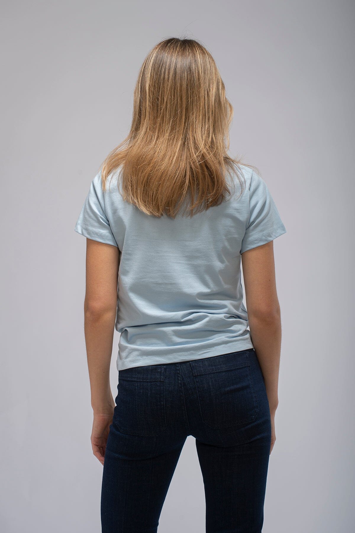 Bread and Boxers Crew-Neck Regular Sky Blue T-shirt