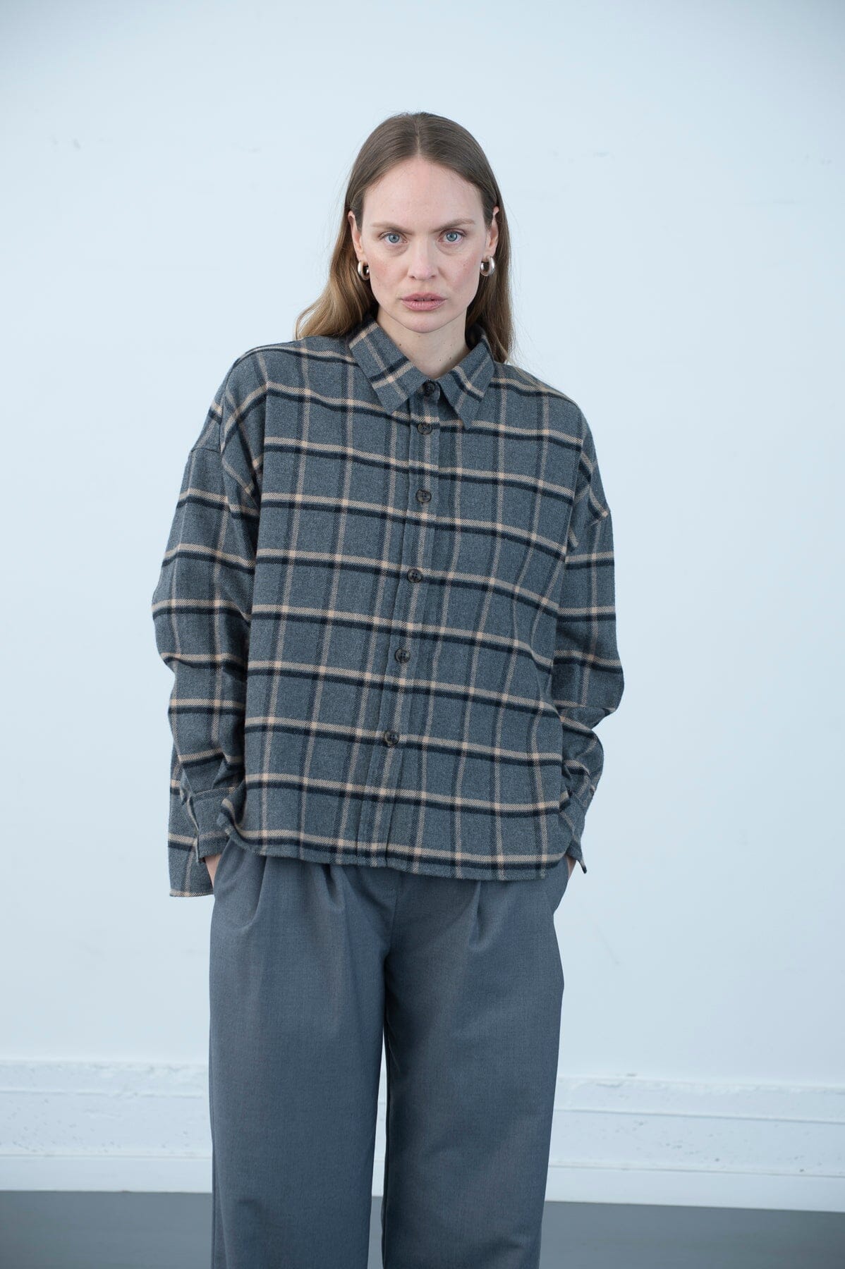 ArnieSays: Campbell Soft Checks Grey Combo Skjorte