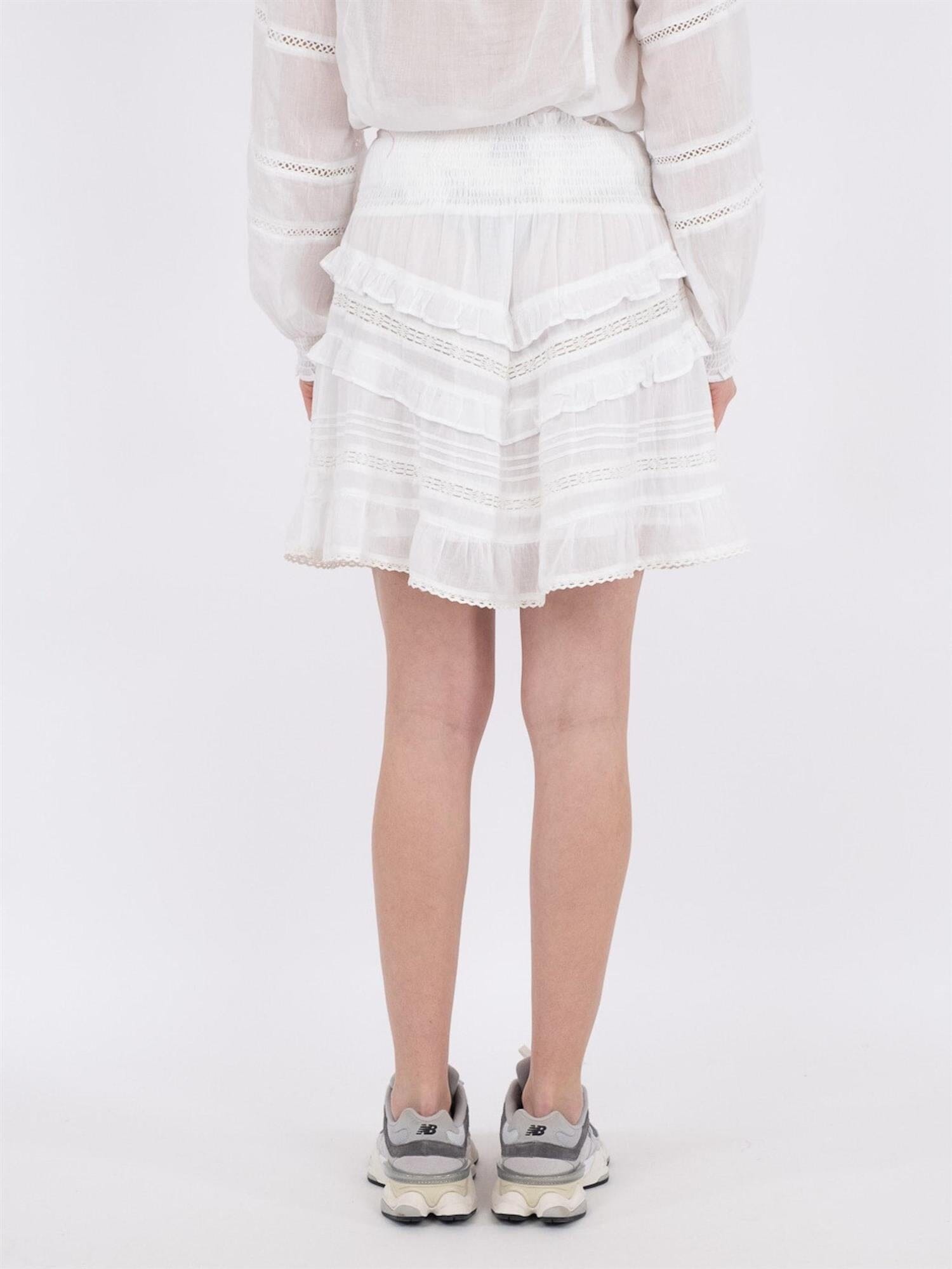 Neo Noir Donna S Voile Skirt White Skjørt