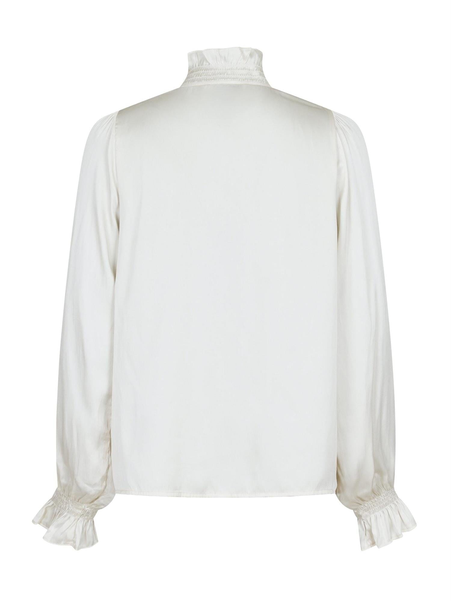 Neo Noir Brielle Satin Blouse Off White Bluse