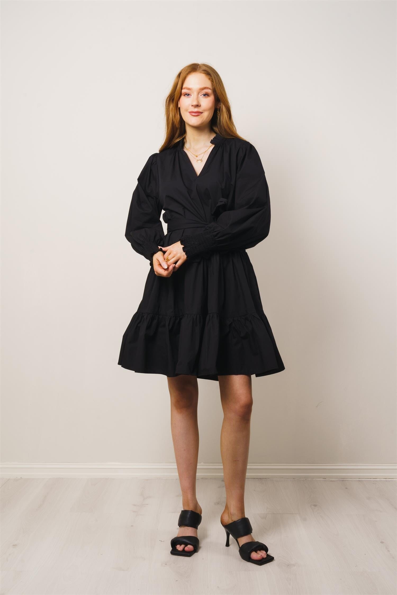 OSMINE af nor Delphine Poplin Black Kjole