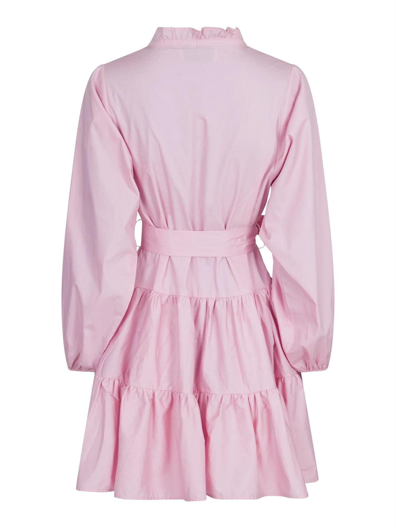 Neo Noir Debbie Poplin Dress Rose Kjole