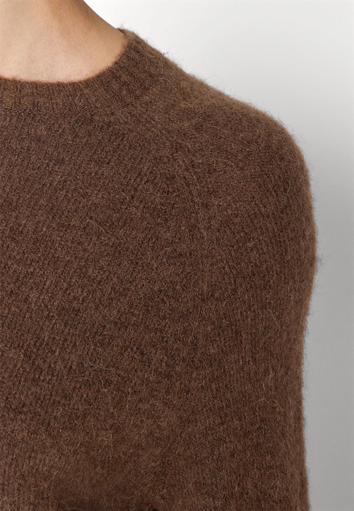 Moss Copenhagen Ceara Hope Raglan Pullover Cocoa Genser