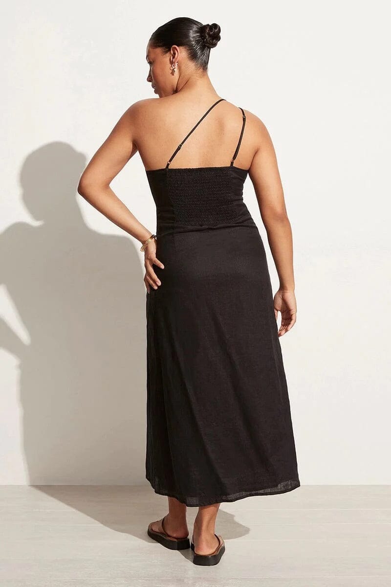 Faithfull The Brand Soko Midi Dress Black Kjole