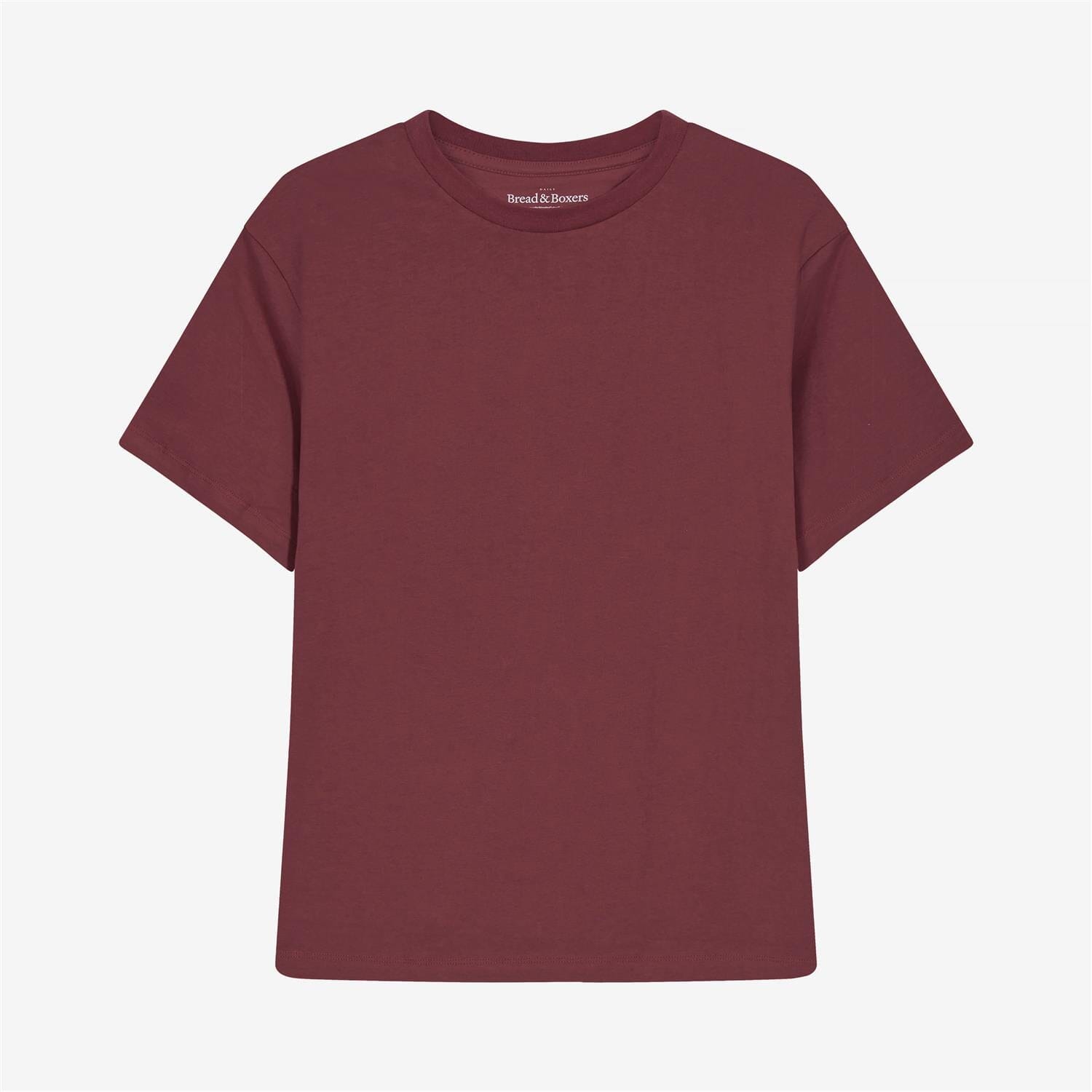 Bread and Boxers Crew-Neck Regular Burgundy T-shirt
